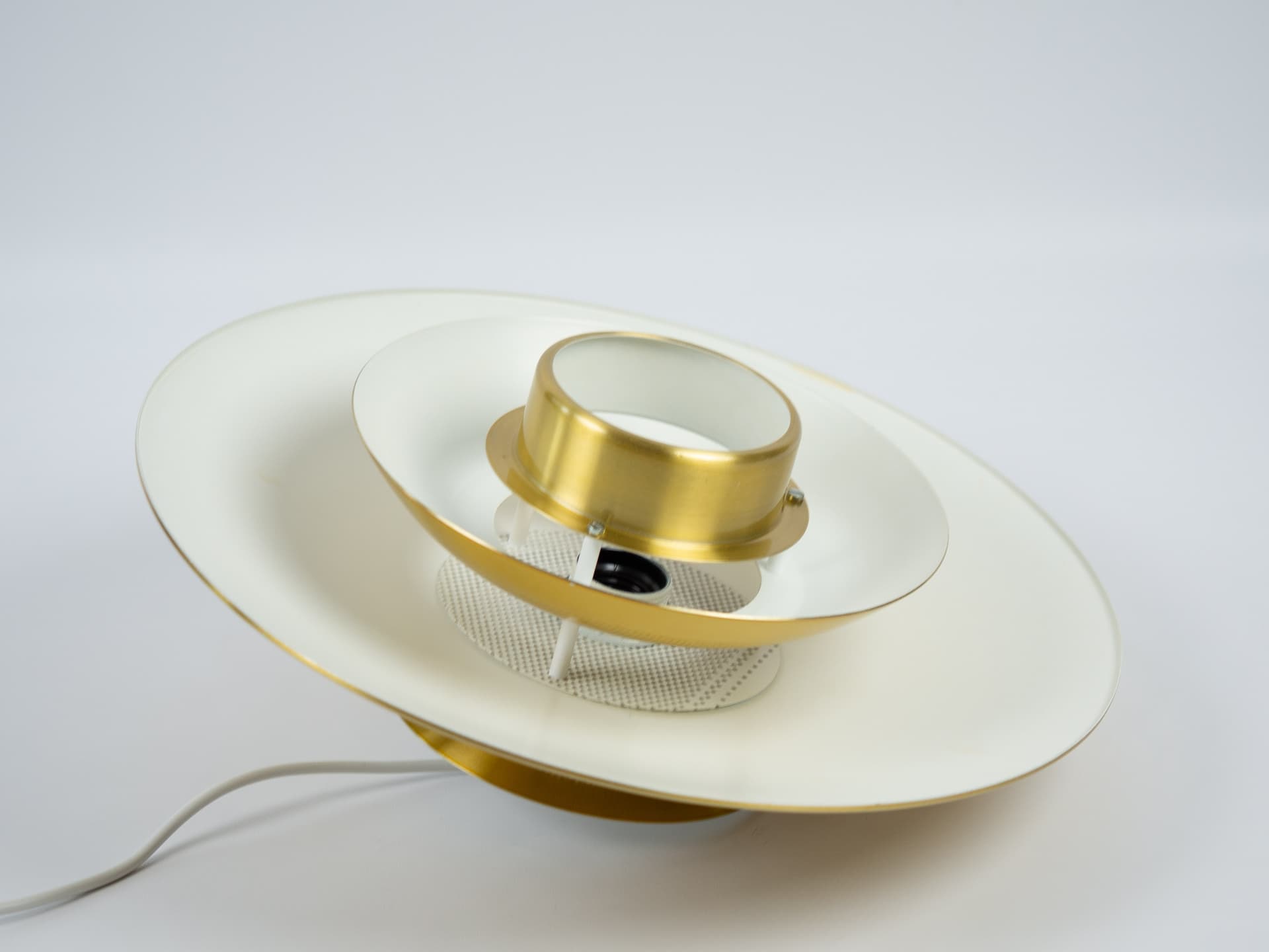 Pendant lamp Roma2 Ø50 cm, gold aluminum, by D. Mogensen, Denmark, 1980s. - 354912