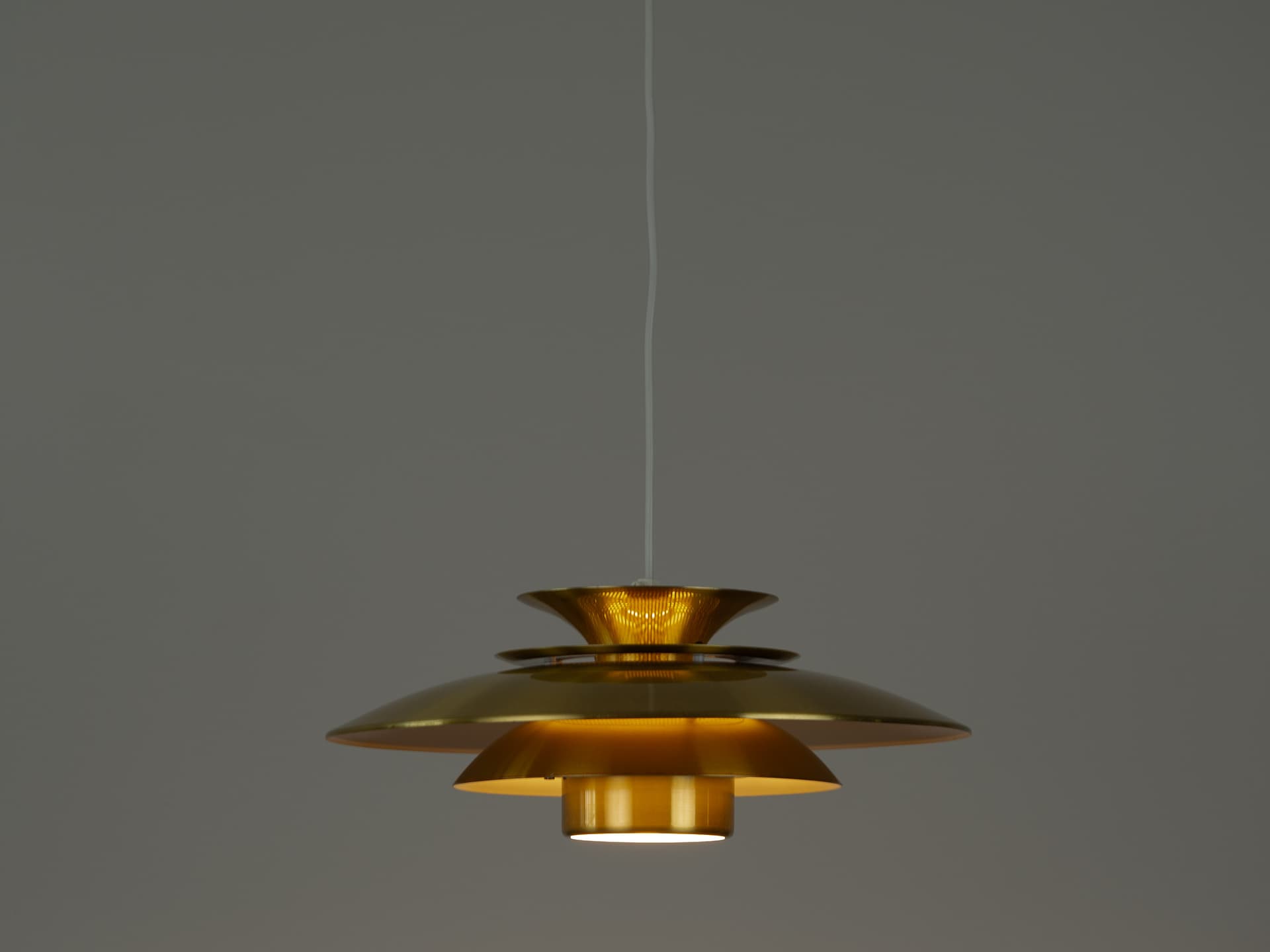 Pendant lamp Roma2 Ø50 cm, gold aluminum, by D. Mogensen, Denmark, 1980s. - 354908