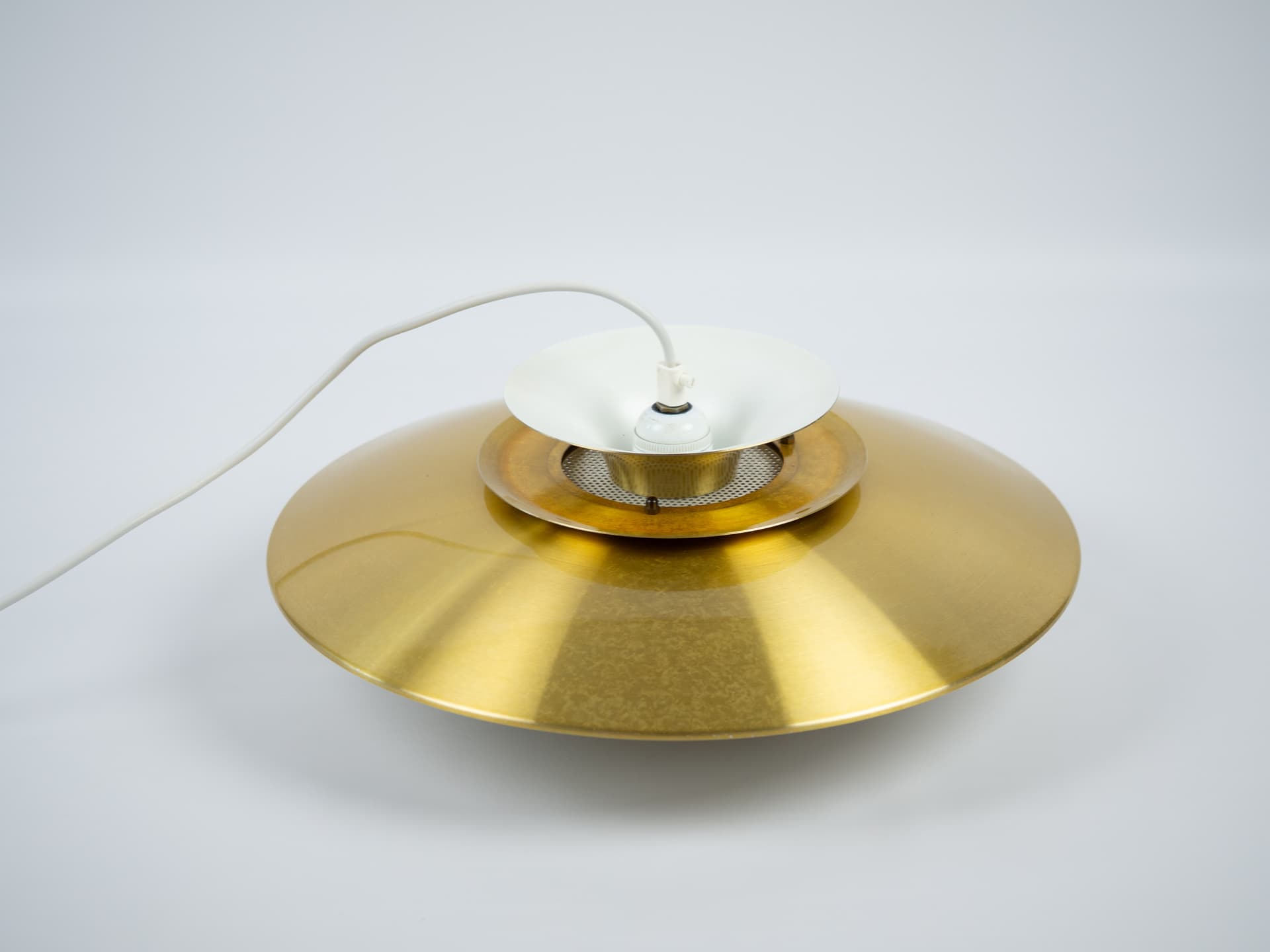 Pendant lamp Roma2 Ø50 cm, gold aluminum, by D. Mogensen, Denmark, 1980s. - 354909