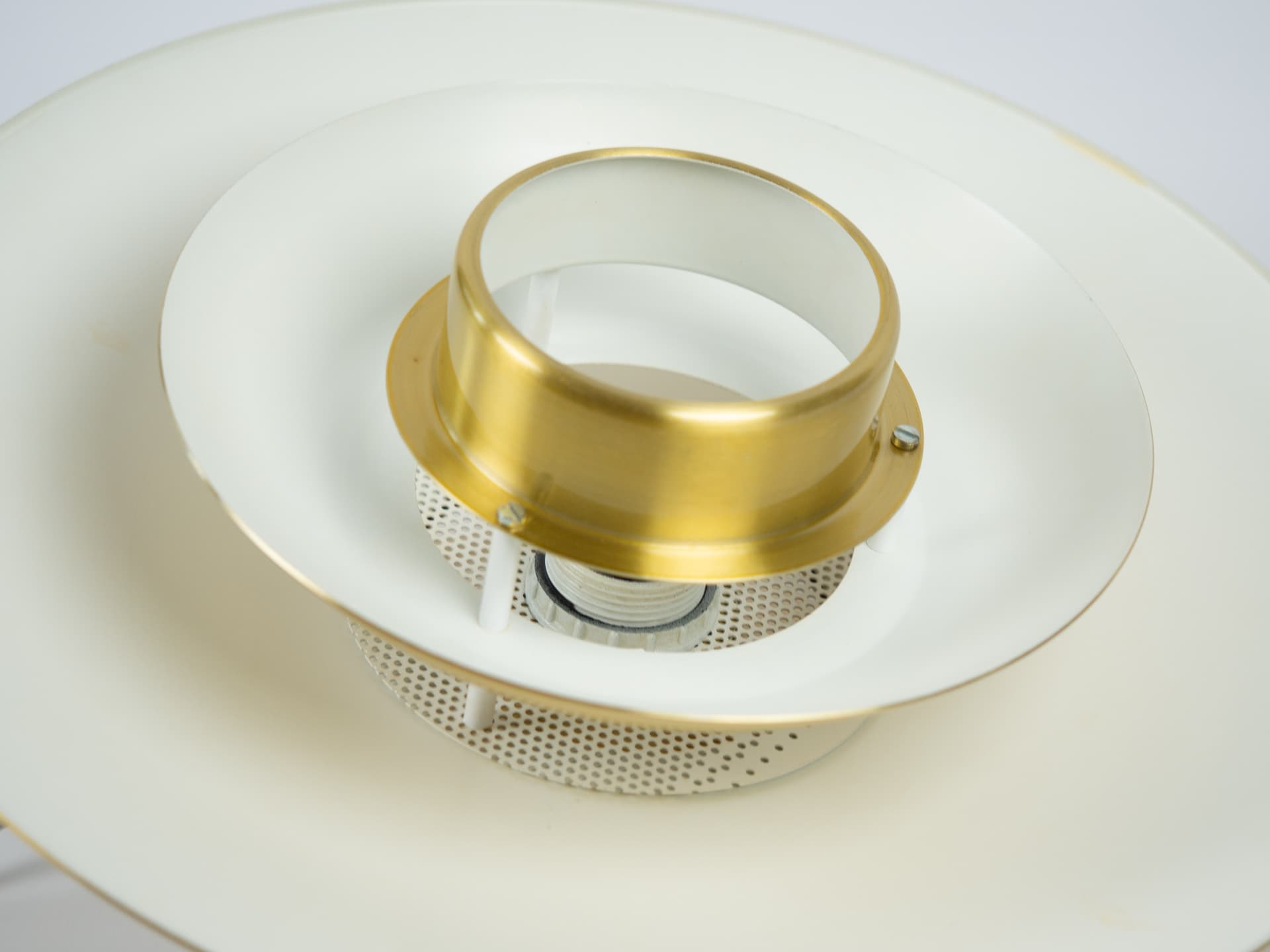 Pendant lamp Roma2 Ø50 cm, gold aluminum, by D. Mogensen, Denmark, 1980s. - 354913