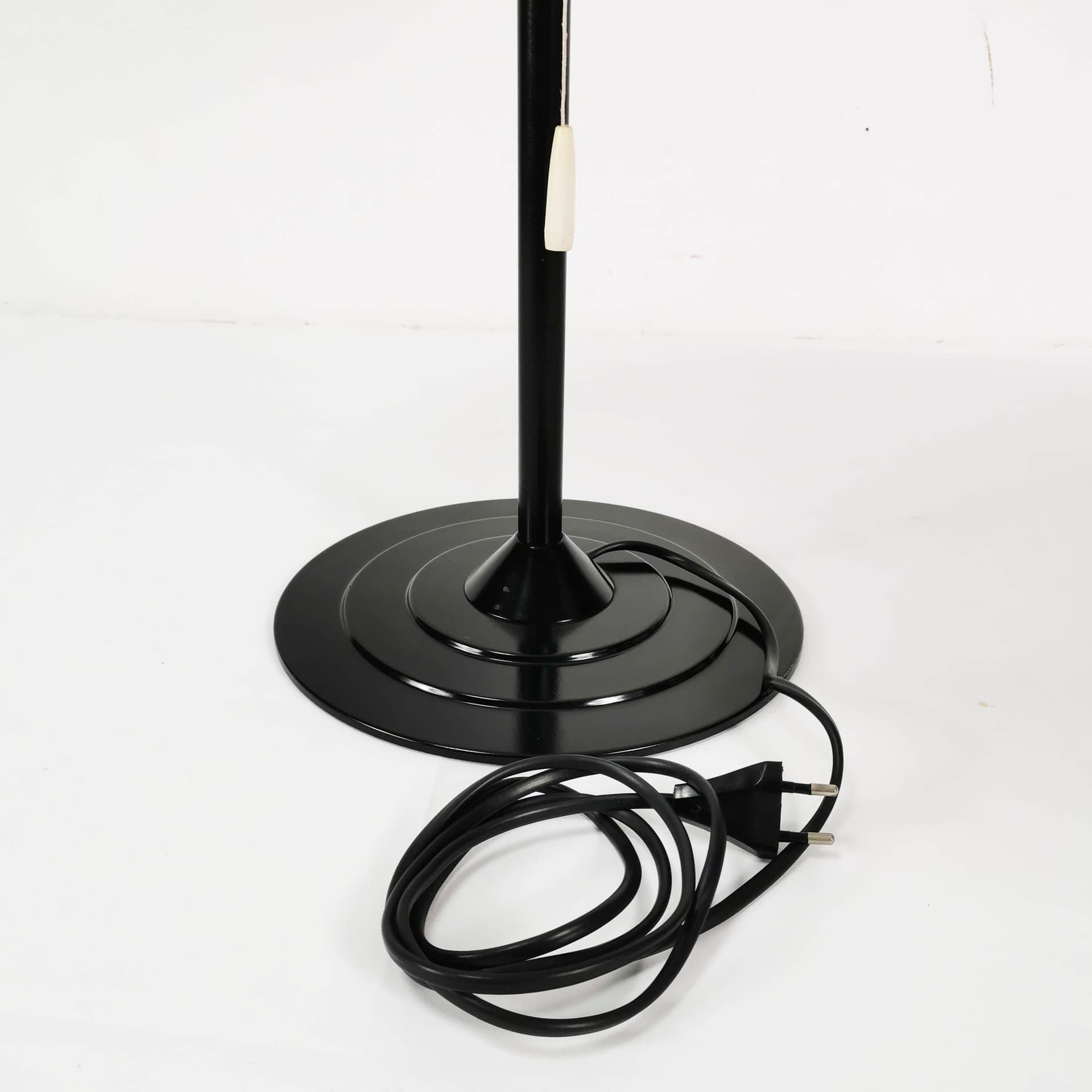Lampa stołowa, biel czarny, plastik metal, Niemcy, lata 70. - 355024