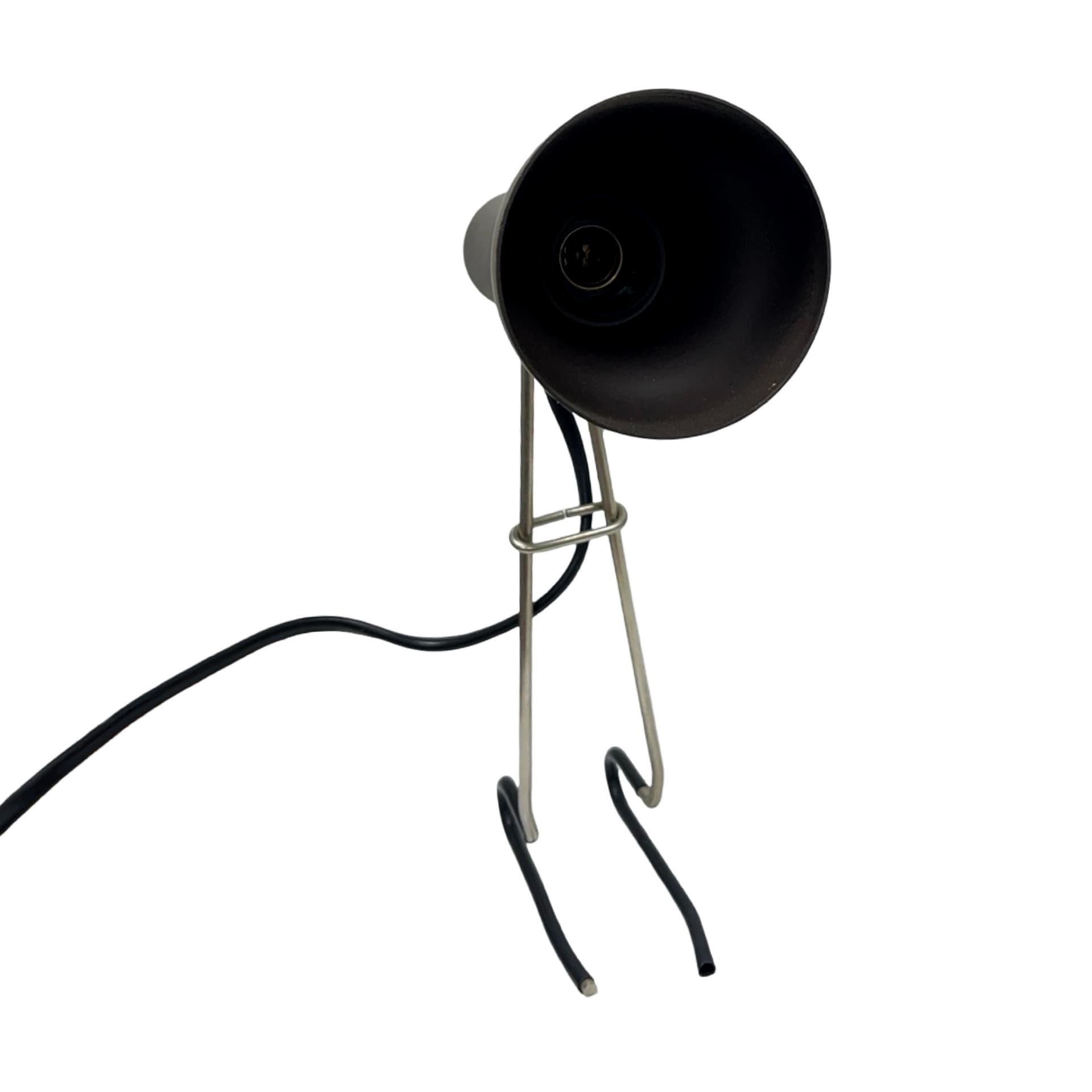Lampa z klipsem 3140, grafitowy, metal, VEB Narva, NRD, lata 70. - 355067