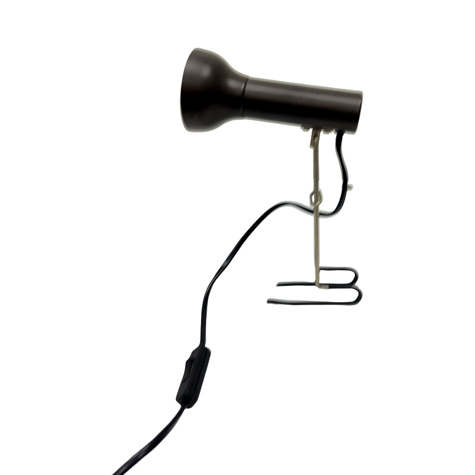Lampa z klipsem 3140, grafitowy, metal, VEB Narva, NRD, lata 70. - 355071