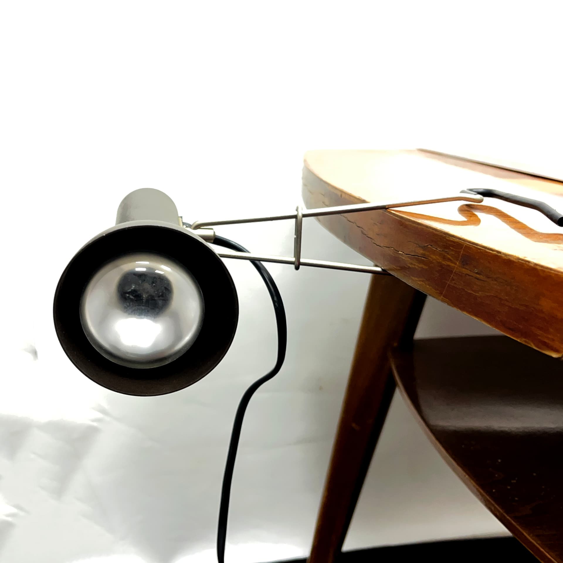 Lampa z klipsem 3140, grafitowy, metal, VEB Narva, NRD, lata 70. - 355065