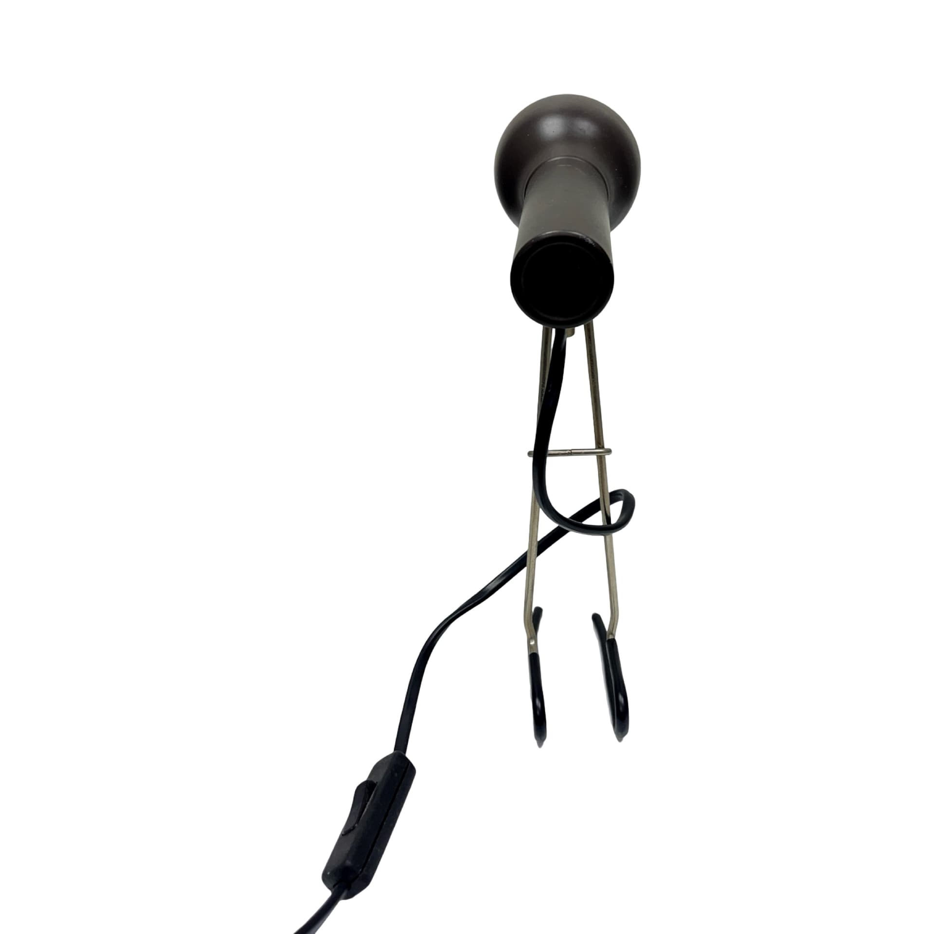 Lampa z klipsem 3140, grafitowy, metal, VEB Narva, NRD, lata 70. - 355069
