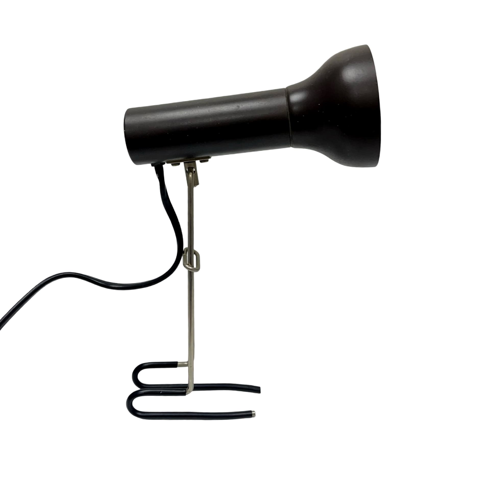Lampa z klipsem 3140, grafitowy, metal, VEB Narva, NRD, lata 70. - 355068