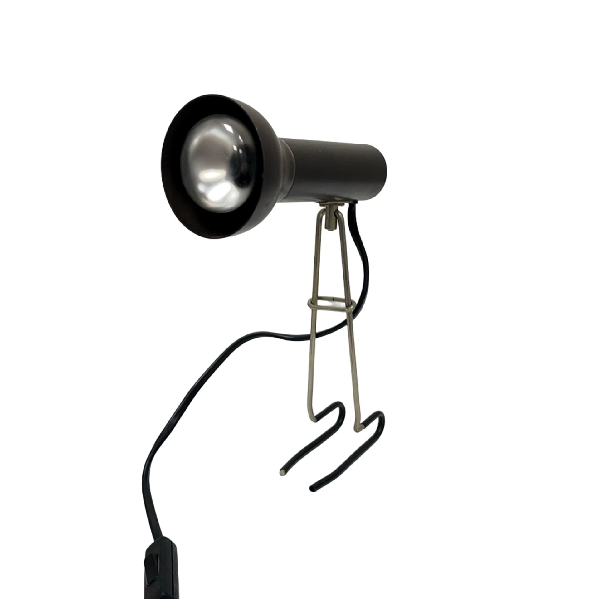 Lampa z klipsem 3140, grafitowy, metal, VEB Narva, NRD, lata 70. - 355064