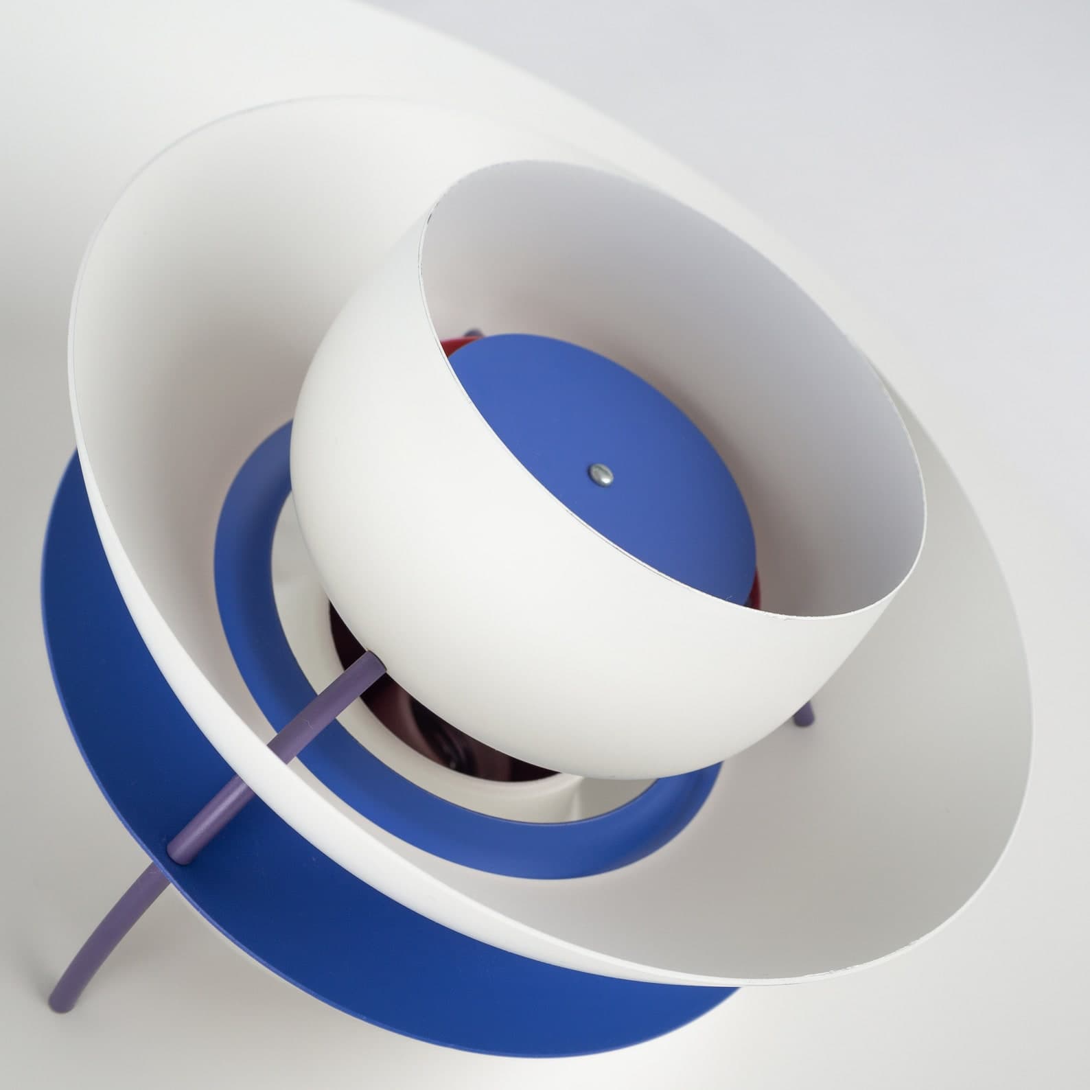Pendant lamp PH 5, white, metal, by P. Henningsen, Louis Poulsen, Denmark, 1980s. - 355113