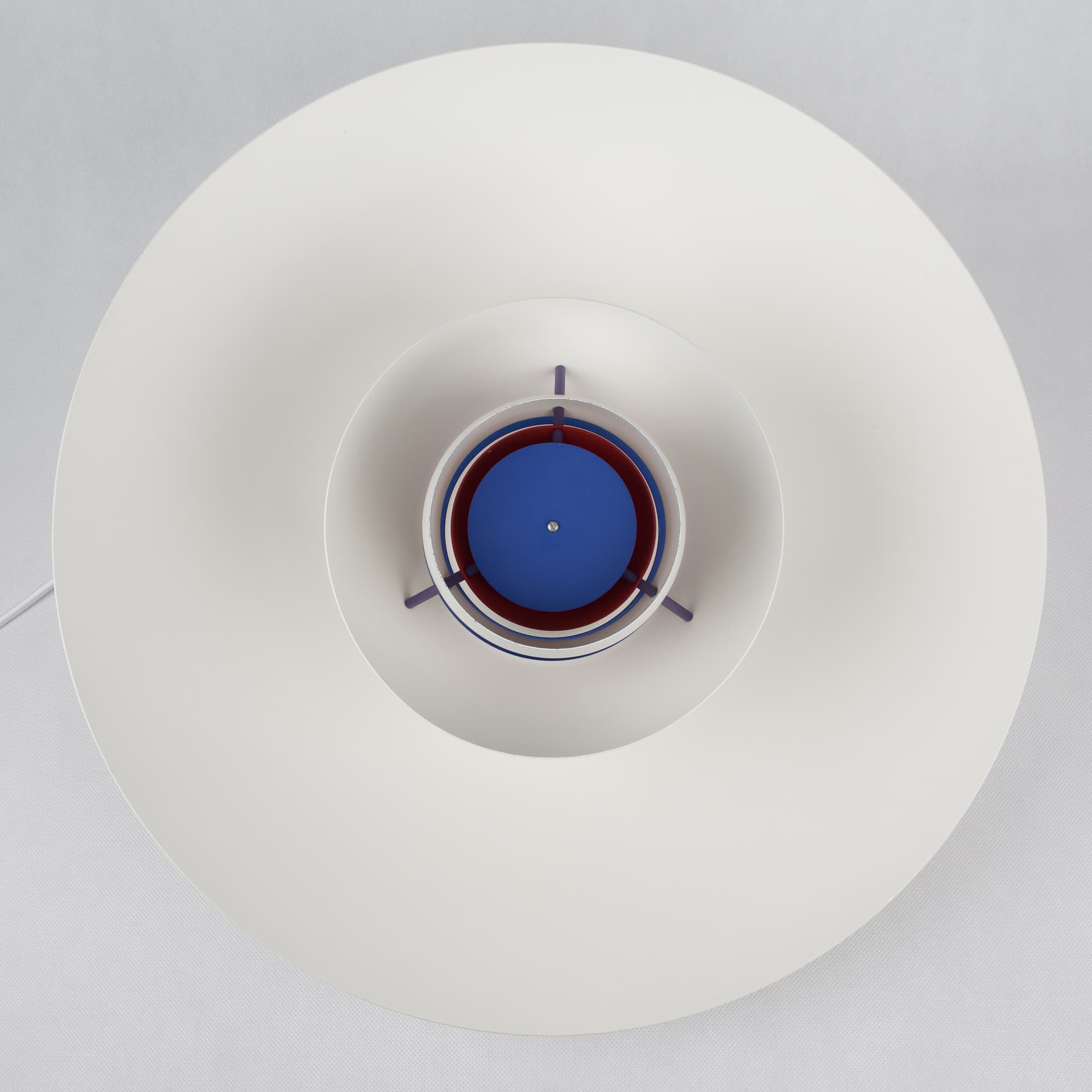 Pair of pendant lamps PH 5, white, metal, by P. Henningsen, Louis Poulsen, Denmark, 1980s. - 355132