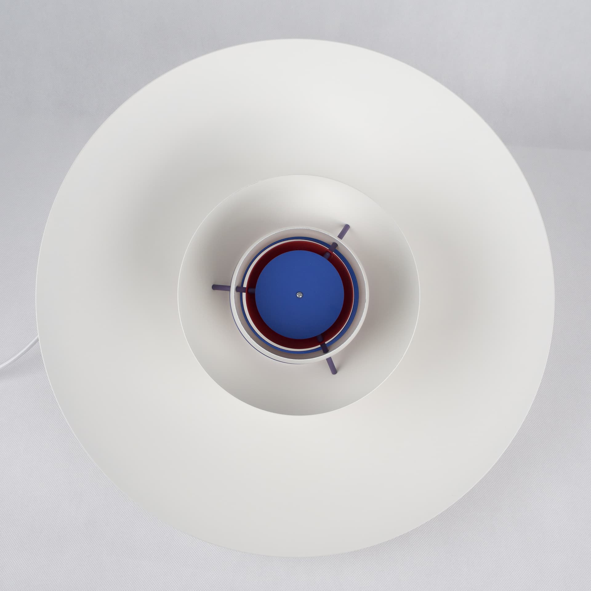Pair of pendant lamps PH 5, white, metal, by P. Henningsen, Louis Poulsen, Denmark, 1980s. - 355129