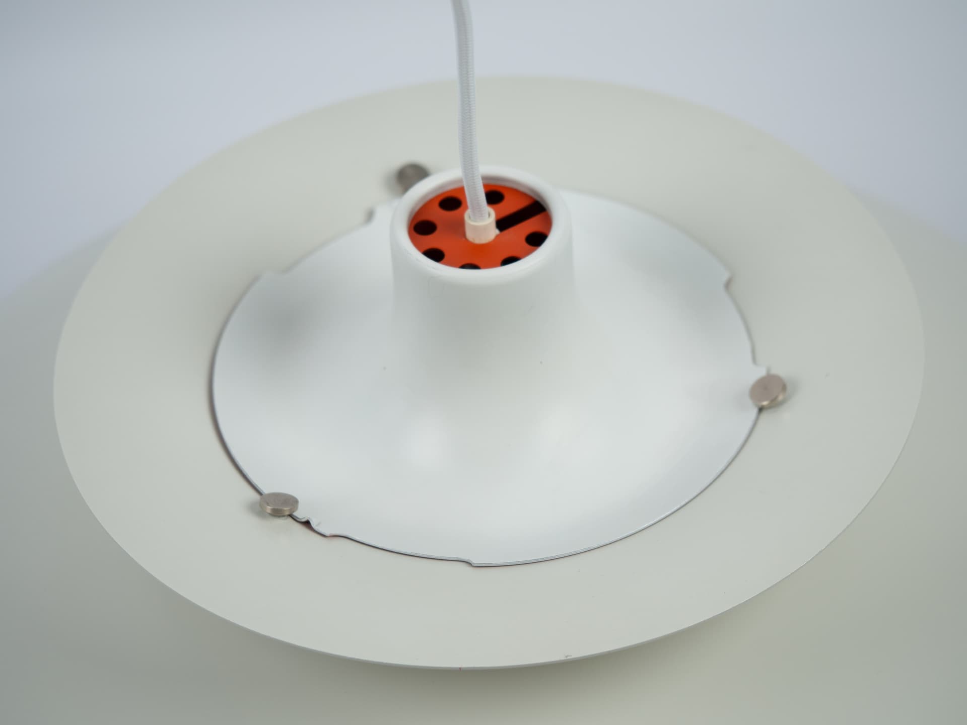 Pendant lamp PH 5, white metal, by P. Henningsen, Louis Poulsen, Denmark, 1980s. - 355155