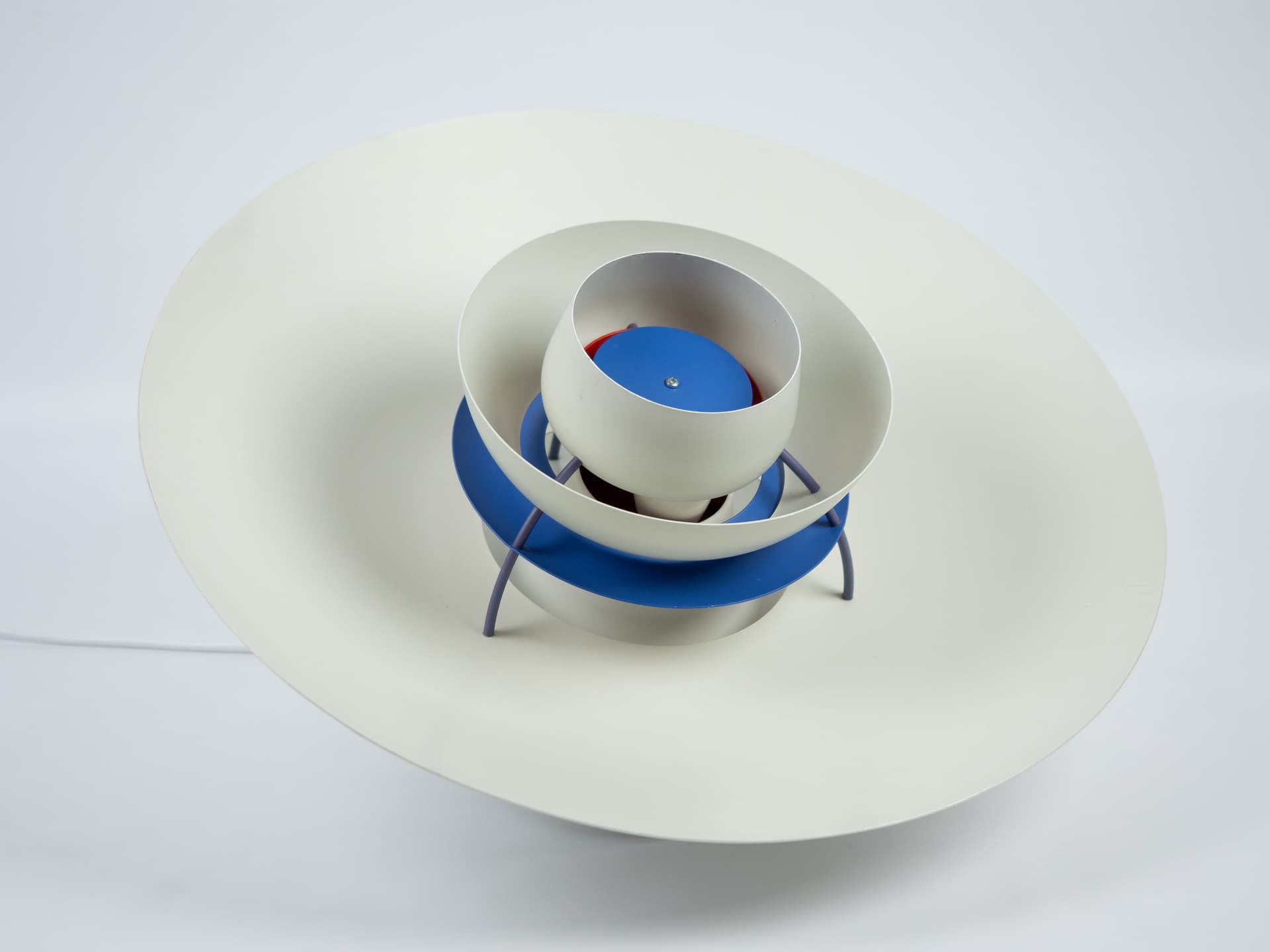Pendant lamp PH 5, white metal, by P. Henningsen, Louis Poulsen, Denmark, 1980s. - 355159