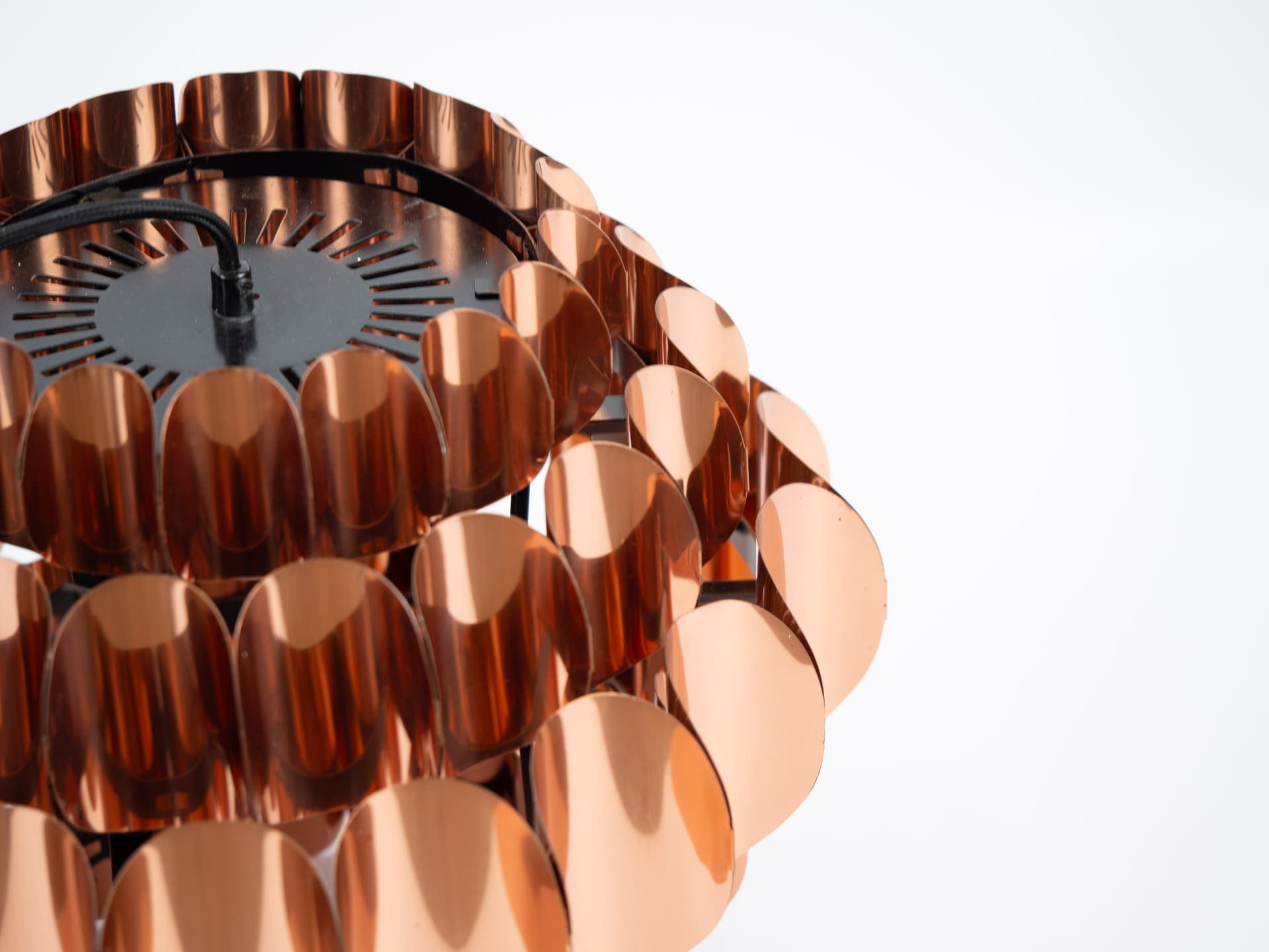 Pendant lamp P376, copper, by H.-A. Jakobsson, Nordisk Solar, Sweden, 1960s. - 355235