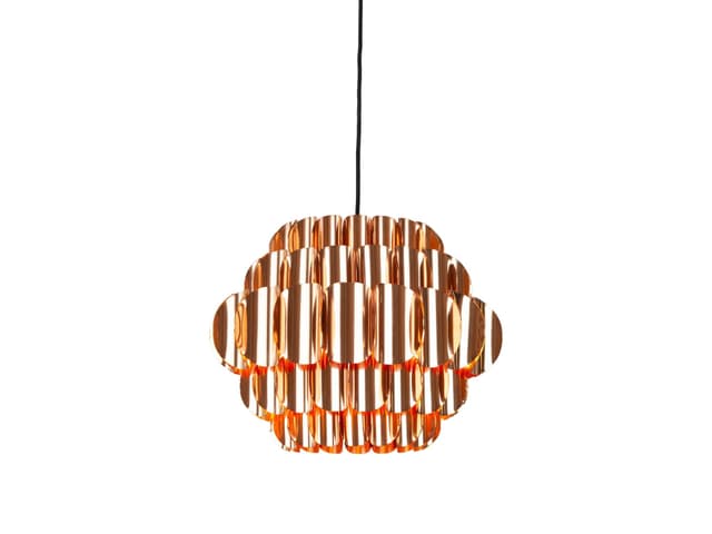 Pendant lamp P376, copper, by H.-A. Jakobsson, Nordisk Solar, Sweden, 1960s. - DIMENSION
