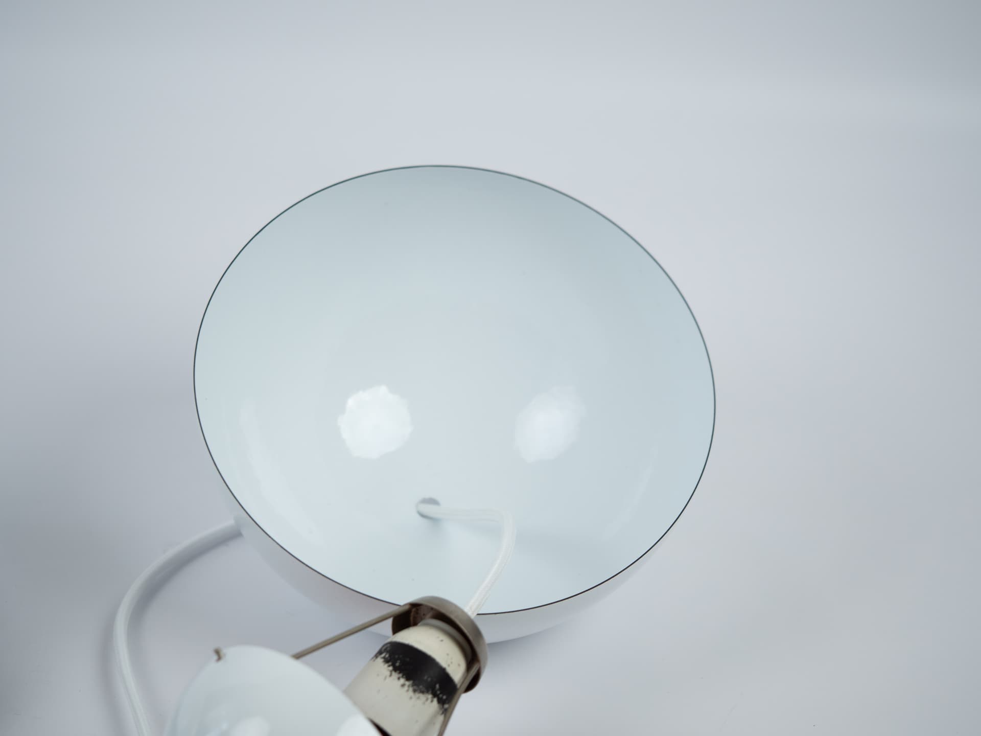 Pair of pendant lamps Flowerpot, white metal, by V. Panton, Louis Poulsen, Denmark, 1960s. - 355289
