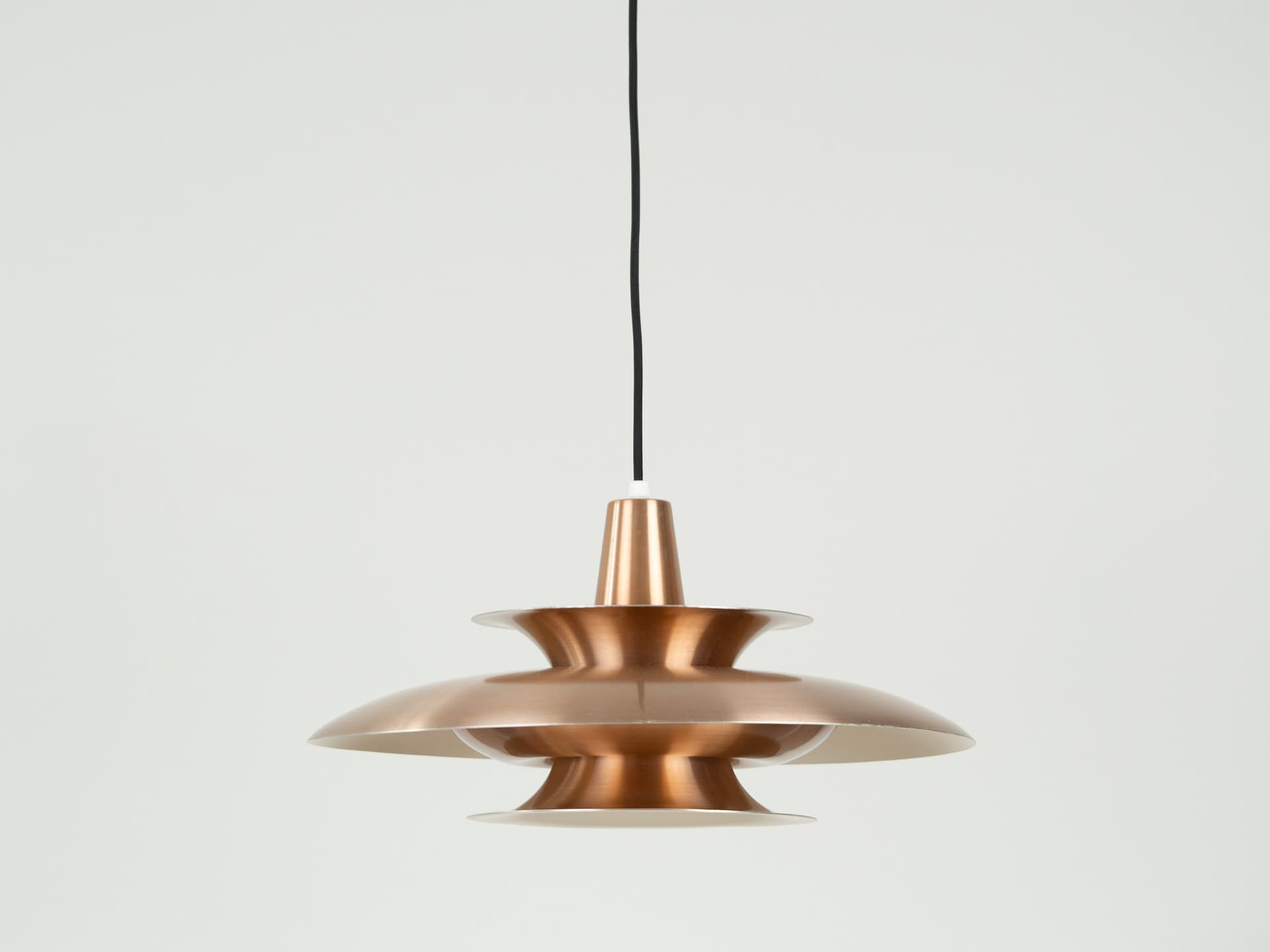 Pendant lamp, copper, by J. Hammerborg, Fog & Mørup, Denmark, 1960s. - 355321