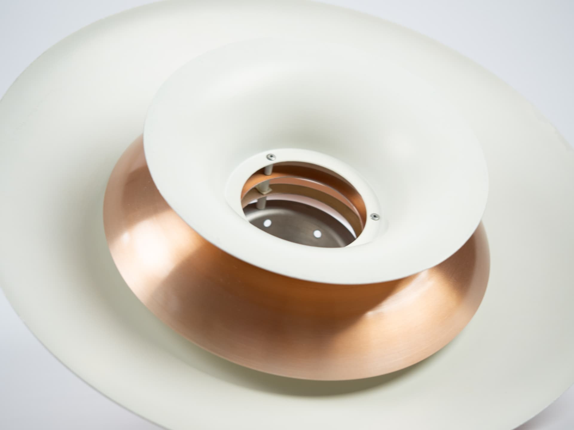 Pendant lamp, copper, by J. Hammerborg, Fog & Mørup, Denmark, 1960s. - 355325