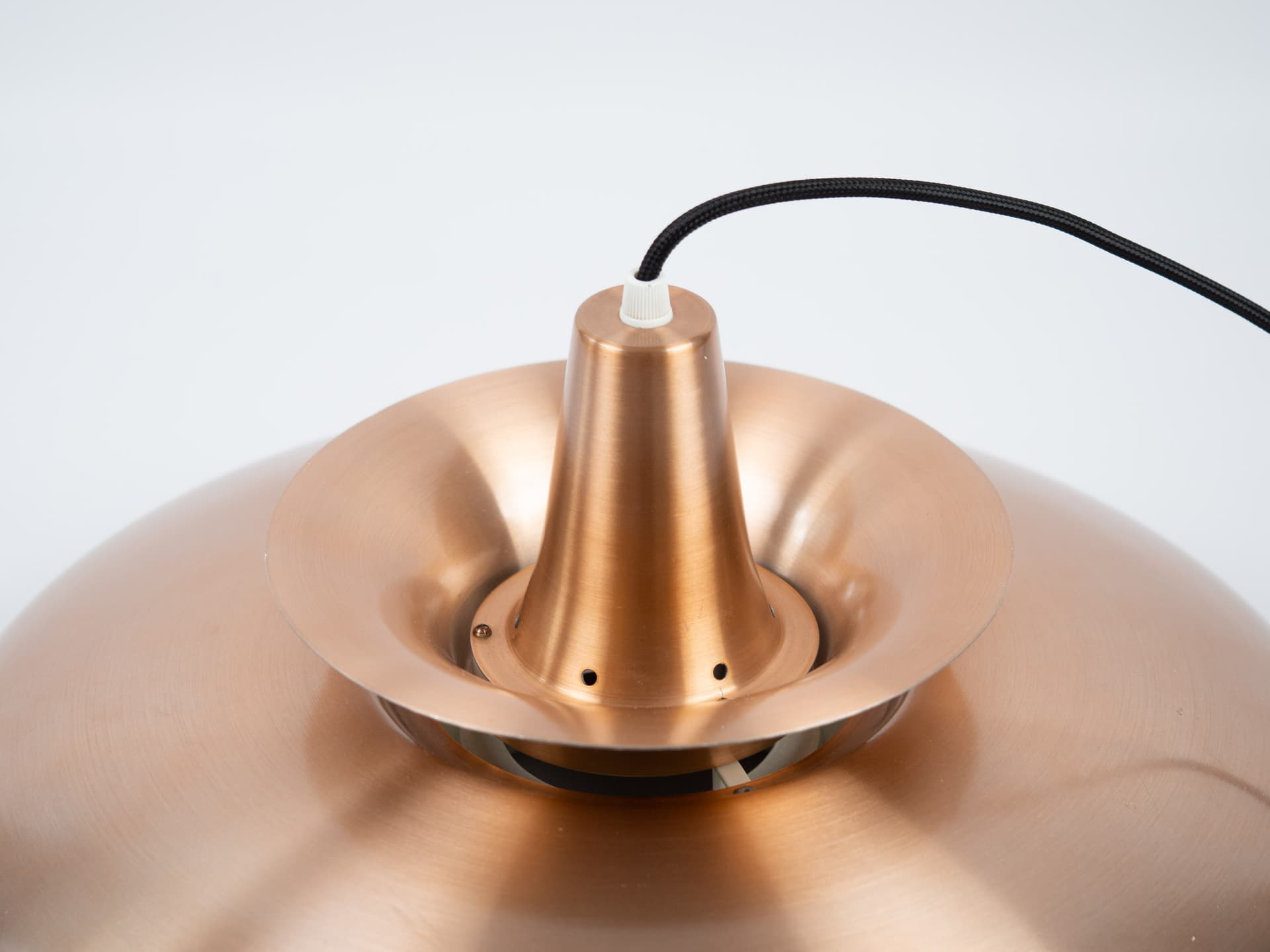 Pendant lamp, copper, by J. Hammerborg, Fog & Mørup, Denmark, 1960s. - 355323