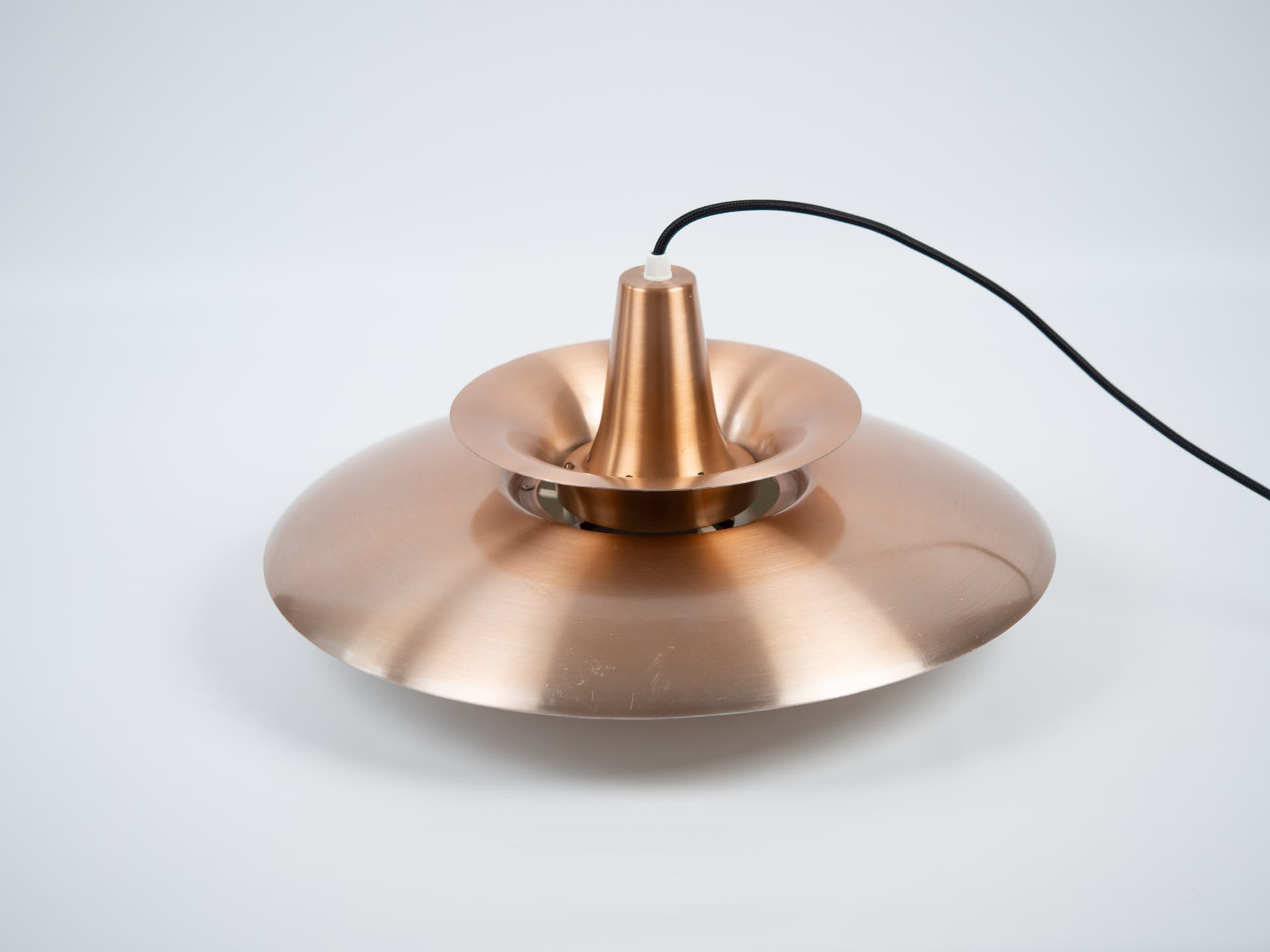 Pendant lamp, copper, by J. Hammerborg, Fog & Mørup, Denmark, 1960s. - 355322
