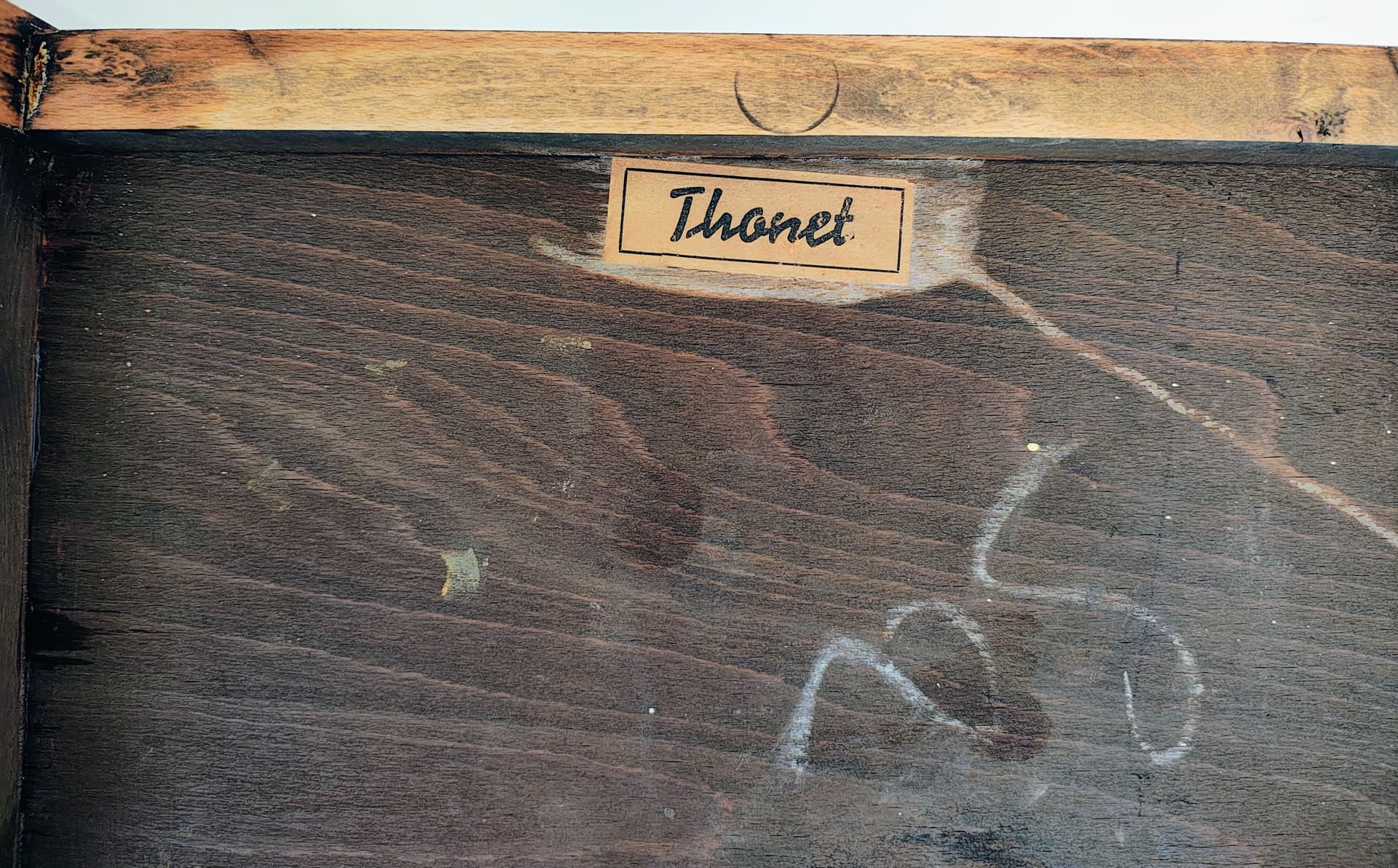 Kwietnik, brązowy, drewno, Thonet, Czechosłowacja, lata 60. - 355638