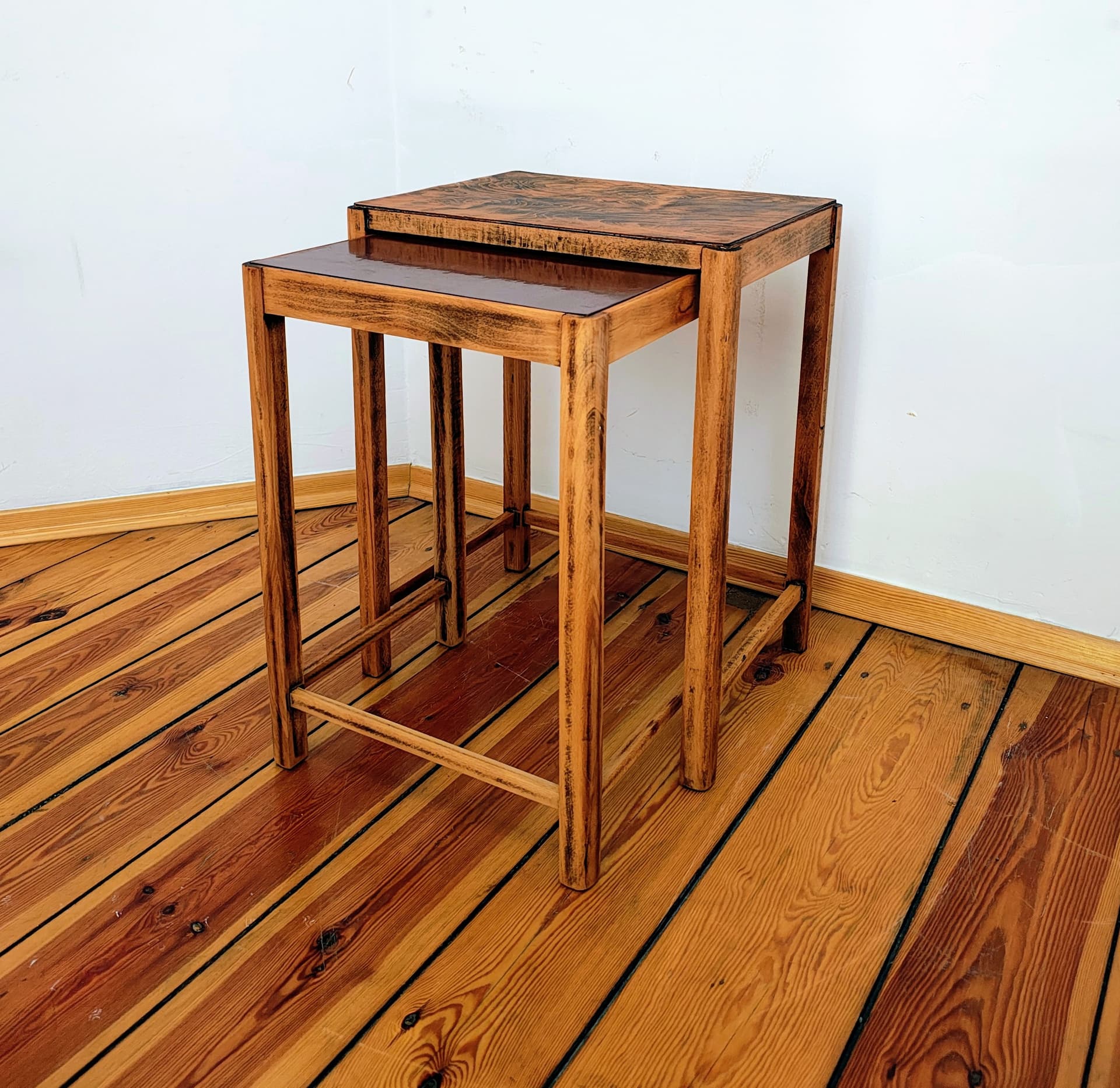 Kwietnik, brązowy, drewno, Thonet, Czechosłowacja, lata 60. - 355629