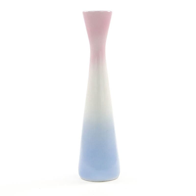 Wazon Lidia, porcelana pastelowy róż biały niebieski, proj. W. Potacki, Ćmielów, Polska, lata 60. - 355646