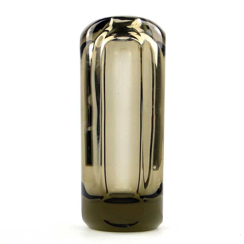 Wazon Art Deco, oliwkowy kryształ, proj. R. Eschler, Moser, Czechy, lata 30. - 355677