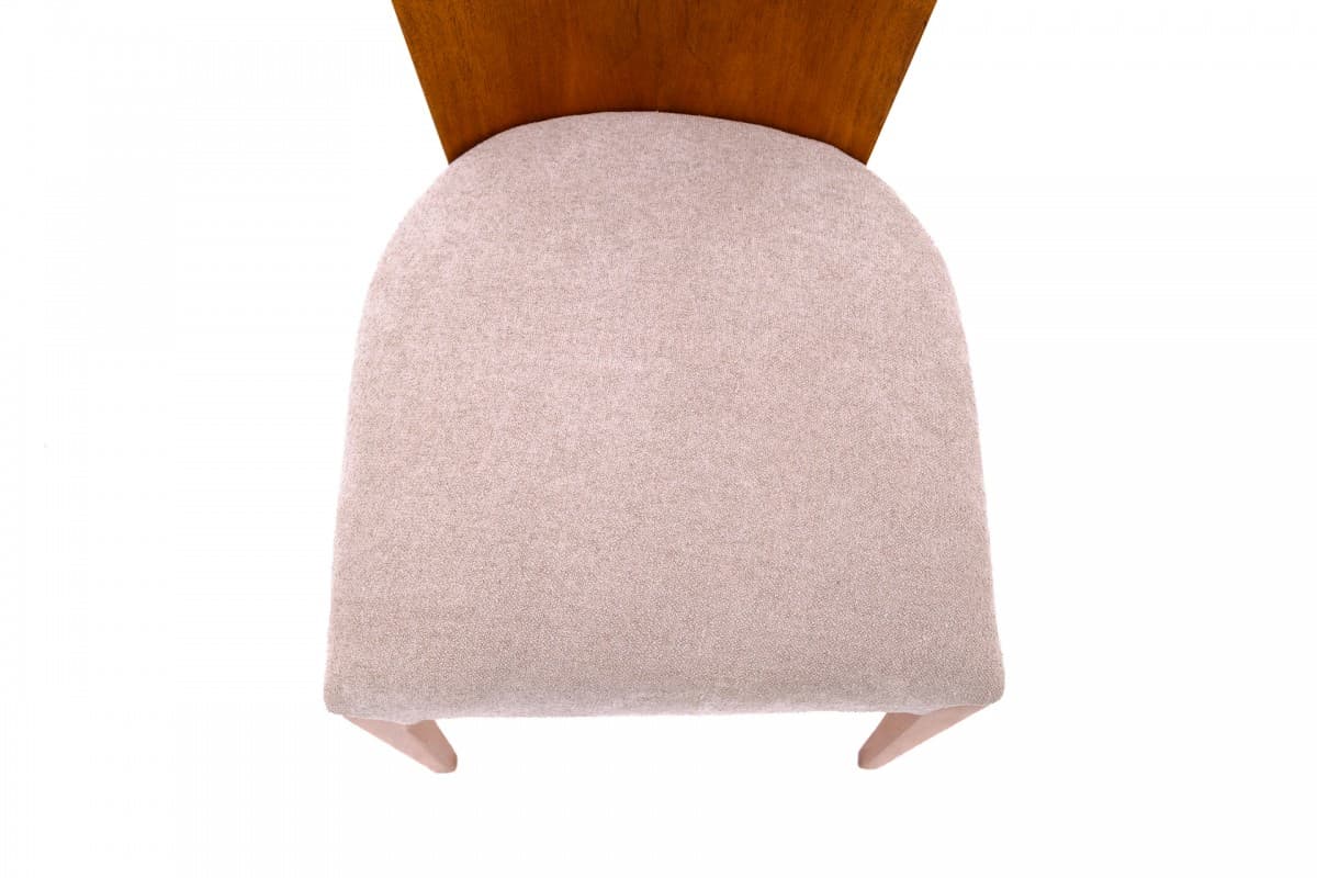 set of four chairs, honey wood, beige fabric, by J. Halabala, Czechoslovakia, 1930s - 355730