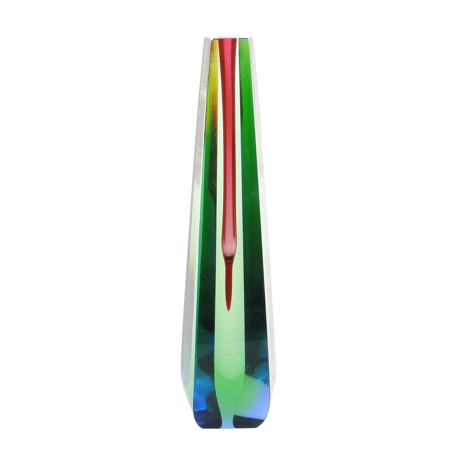 Wazon, multicolor, kryształ, proj. P. Hlava, Czechosłowacja, lata 60.