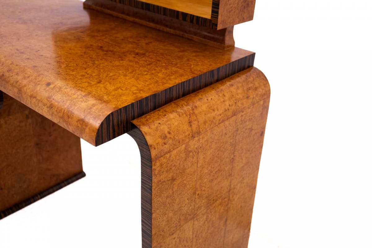 Desk Art Deco, brown walnut, Poland, 1960s - 355852