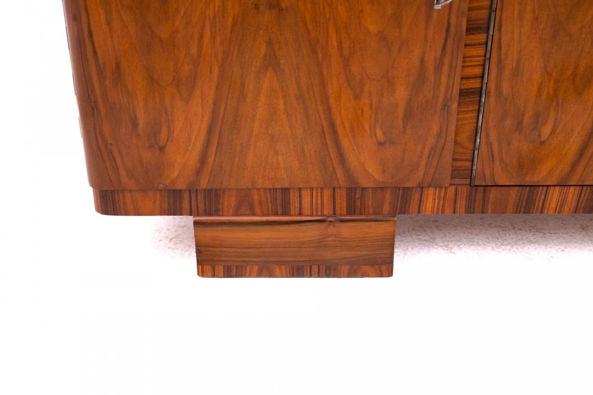 Komoda Art Deco, orzech brązowy, Polska, lata 40. - 355863