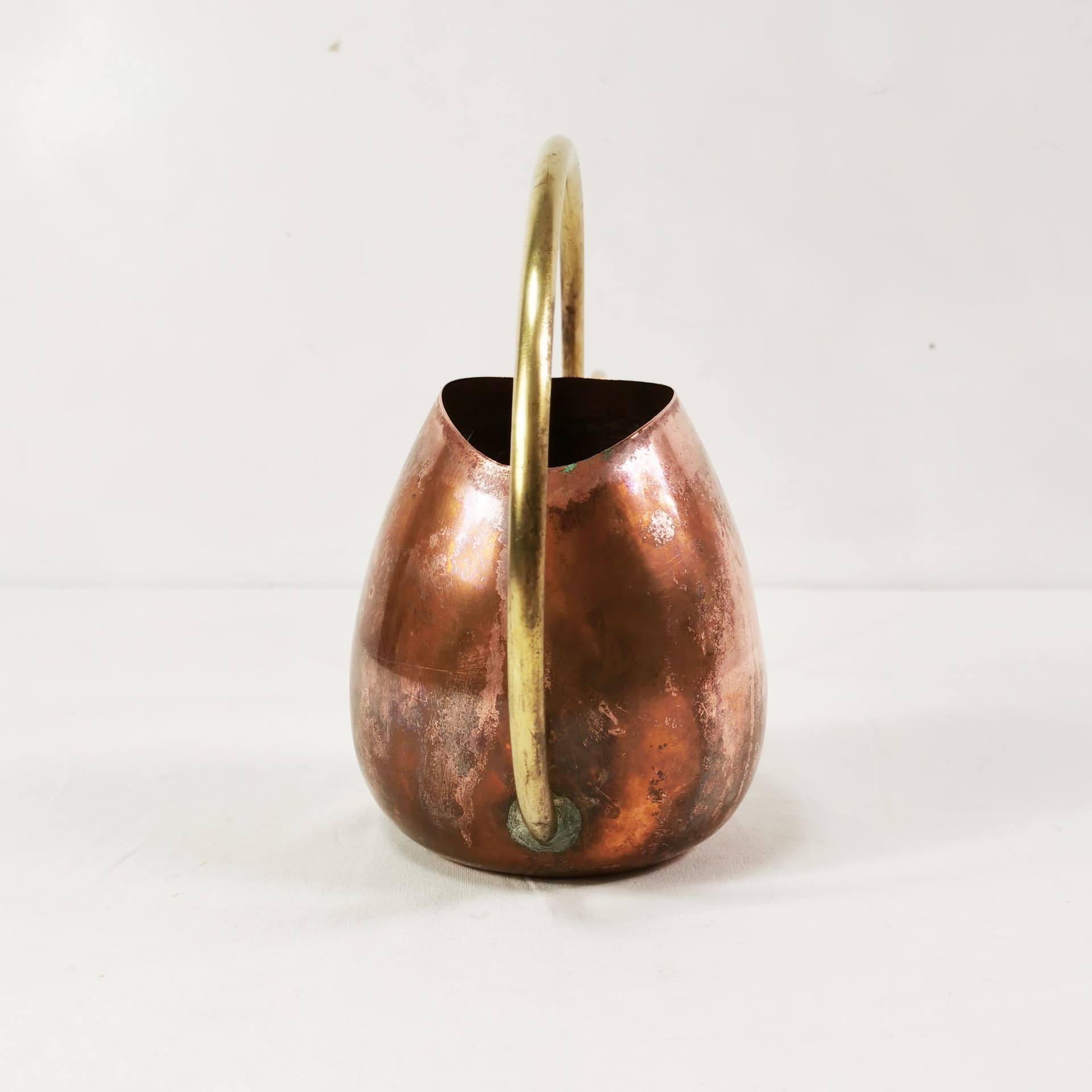 Konewka Mid Century, miedź brązowa, mosiądz złoty, Dania, lata 60. - 356084