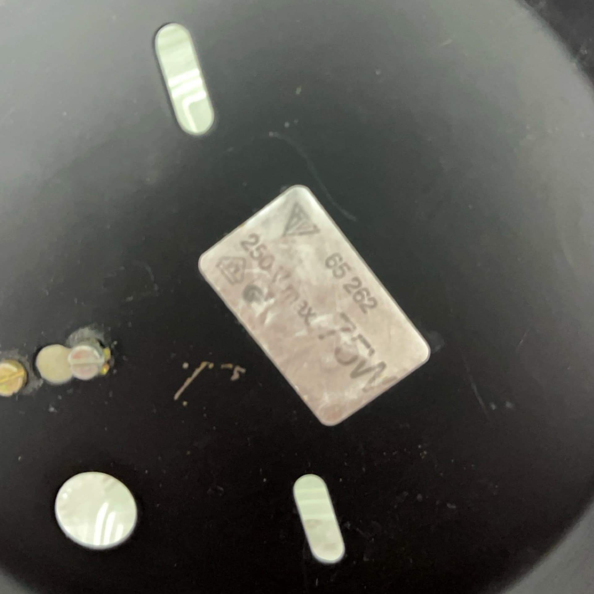Plafon 65262, transparentne szkło, metal czarny, Hillebrand, Niemcy, lata 70. - 356156