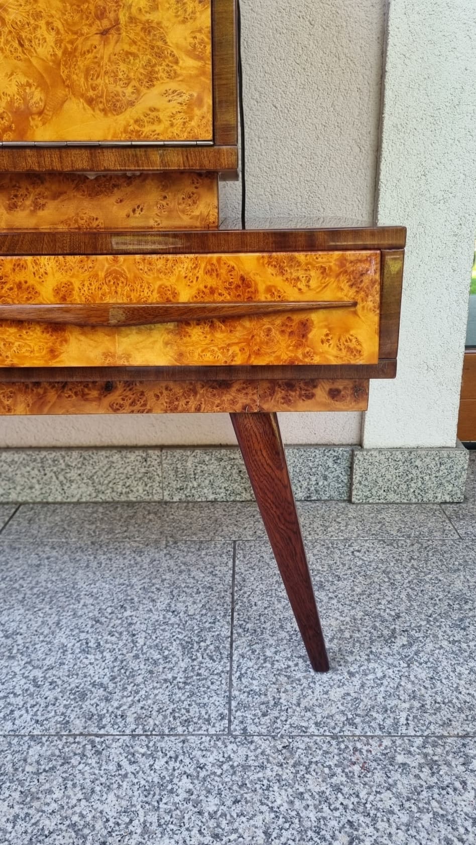 Barek, czeczot brązowy, drewno, Polska, lata 60. - 356248