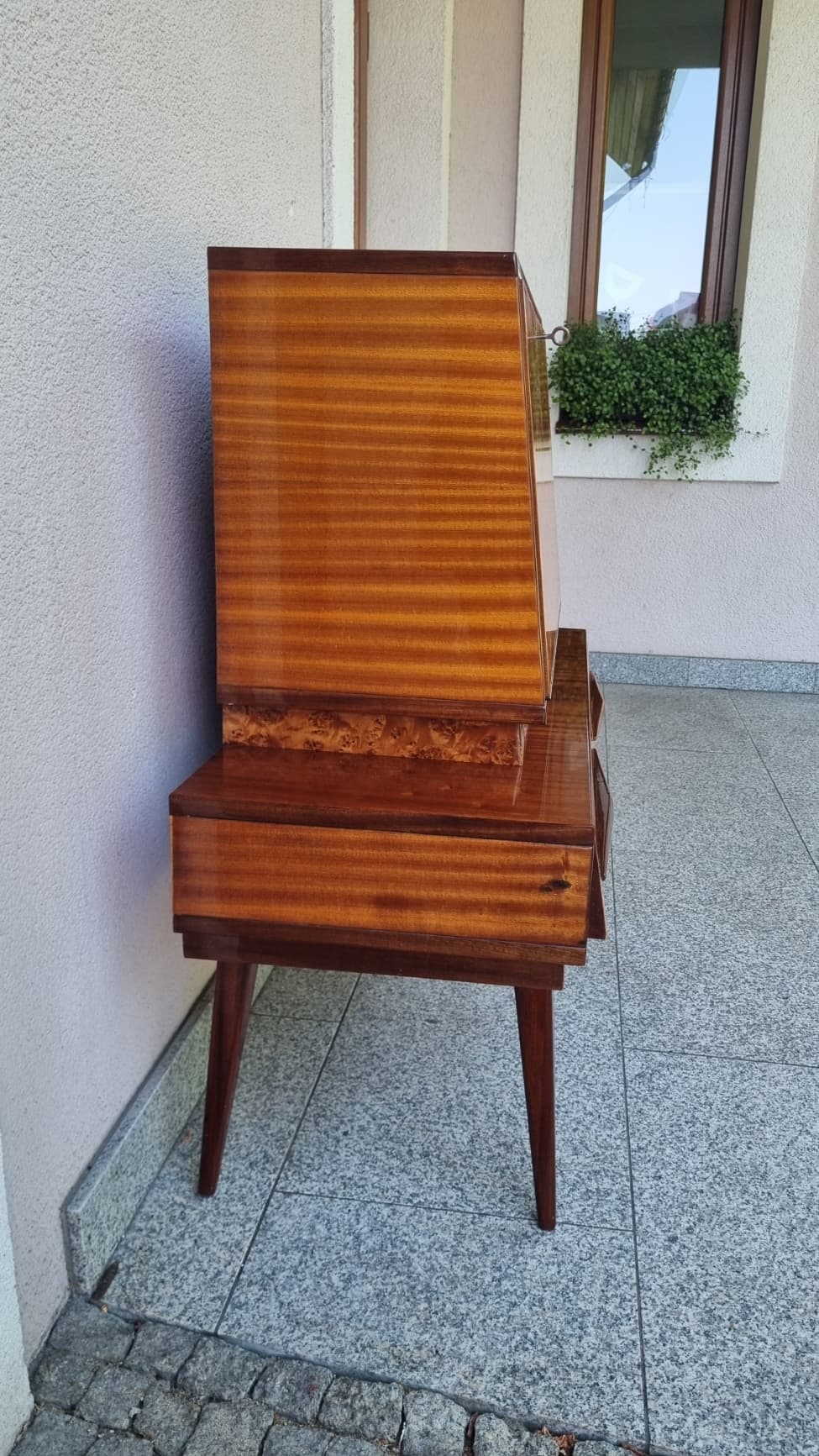 Barek, czeczot brązowy, drewno, Polska, lata 60. - 356246