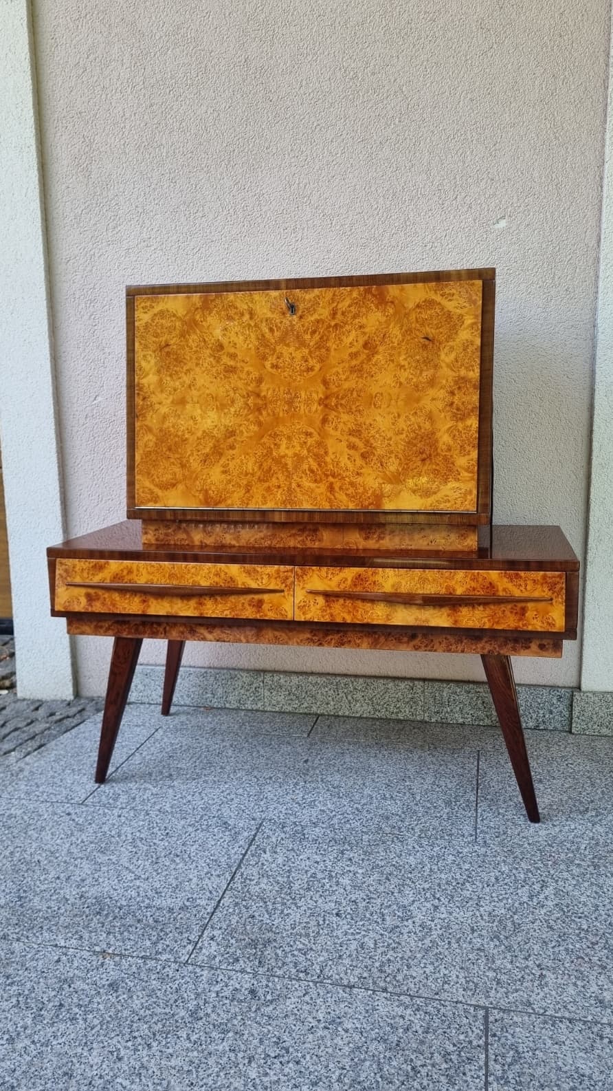 Barek, czeczot brązowy, drewno, Polska, lata 60. - 356242