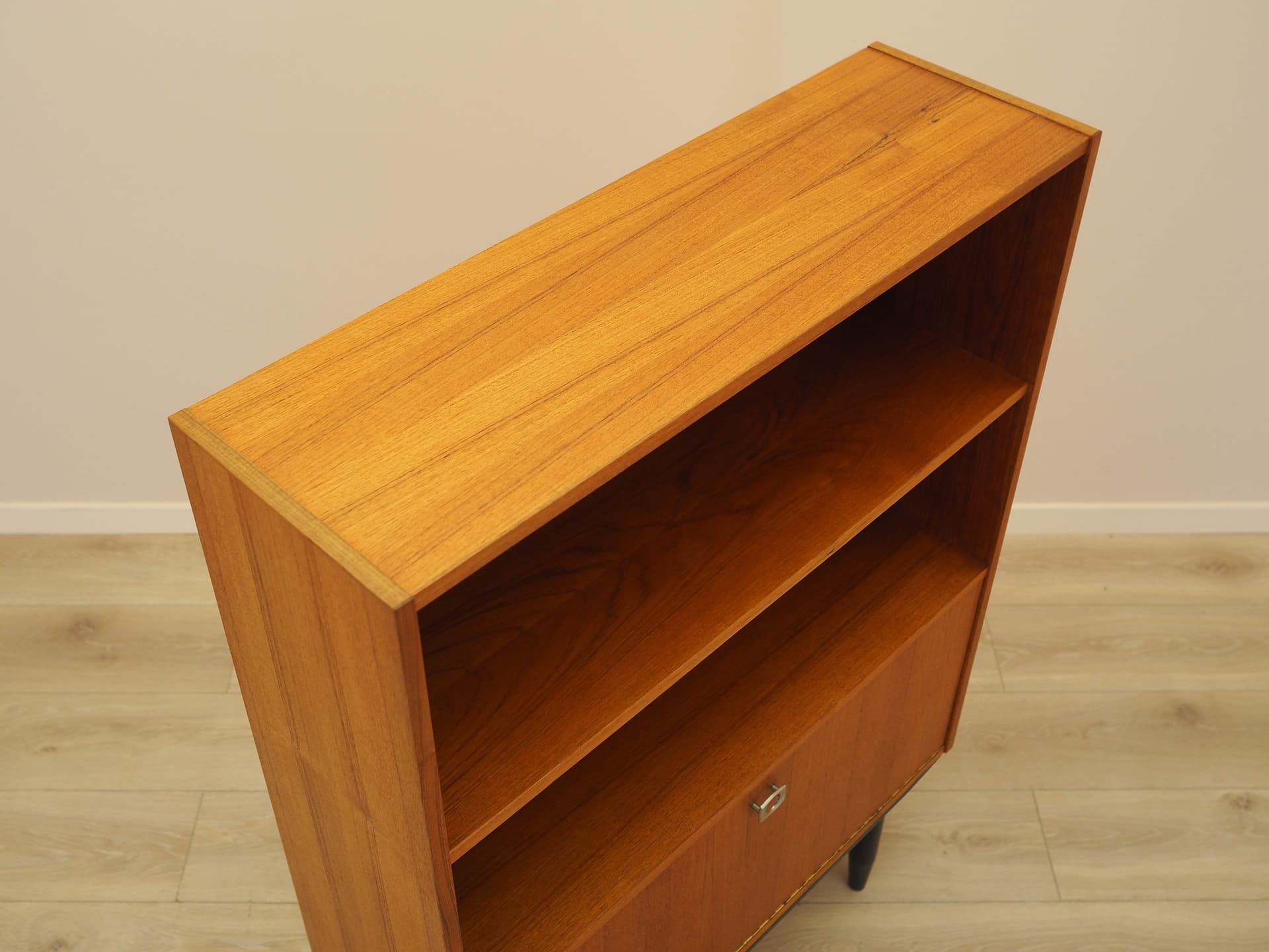 Regał, teak brązowy, drewno czarne, Dania, lata 70. - 356258