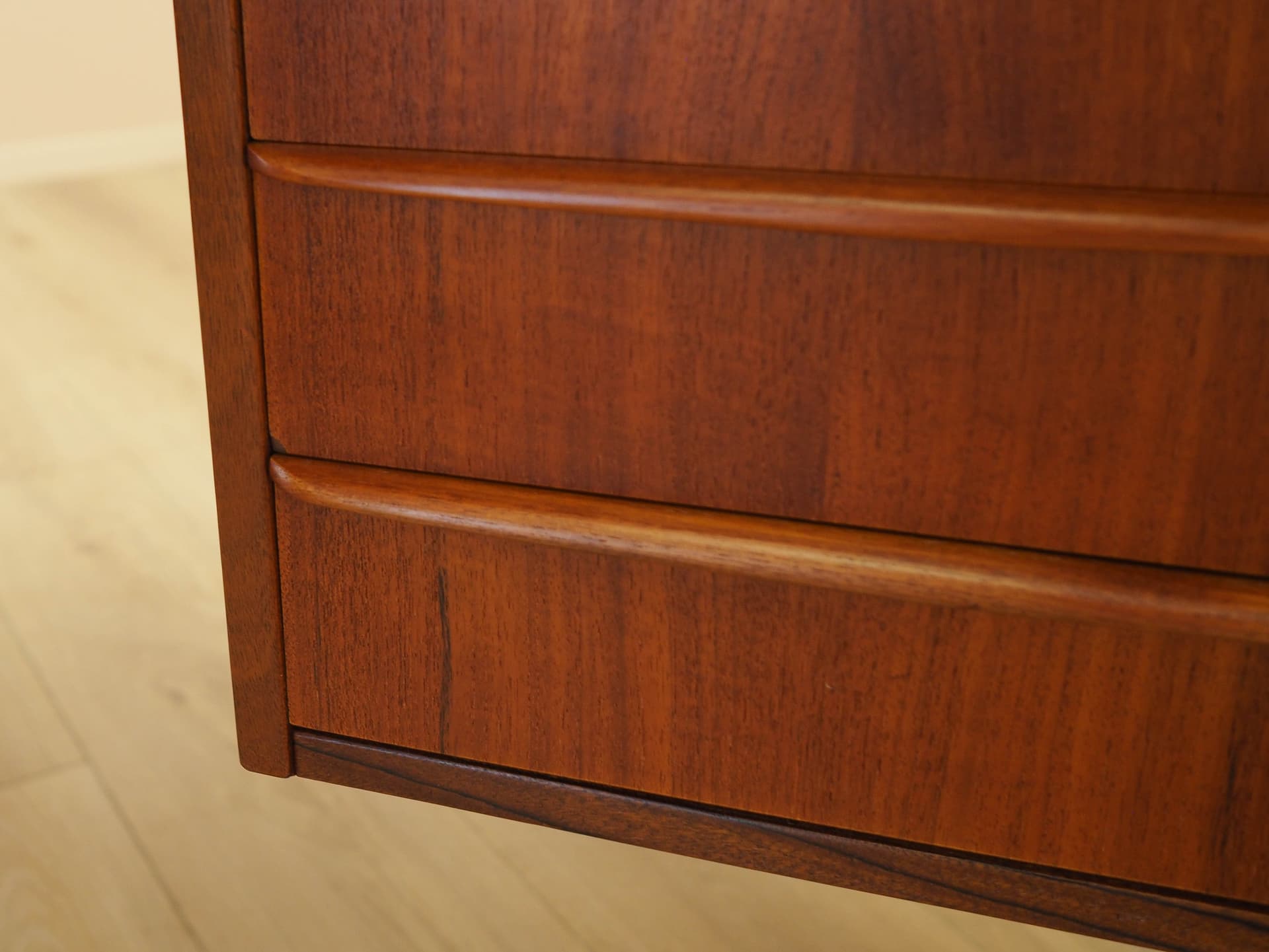 Desk, brown teak, Denmark, 1970s. - 356299