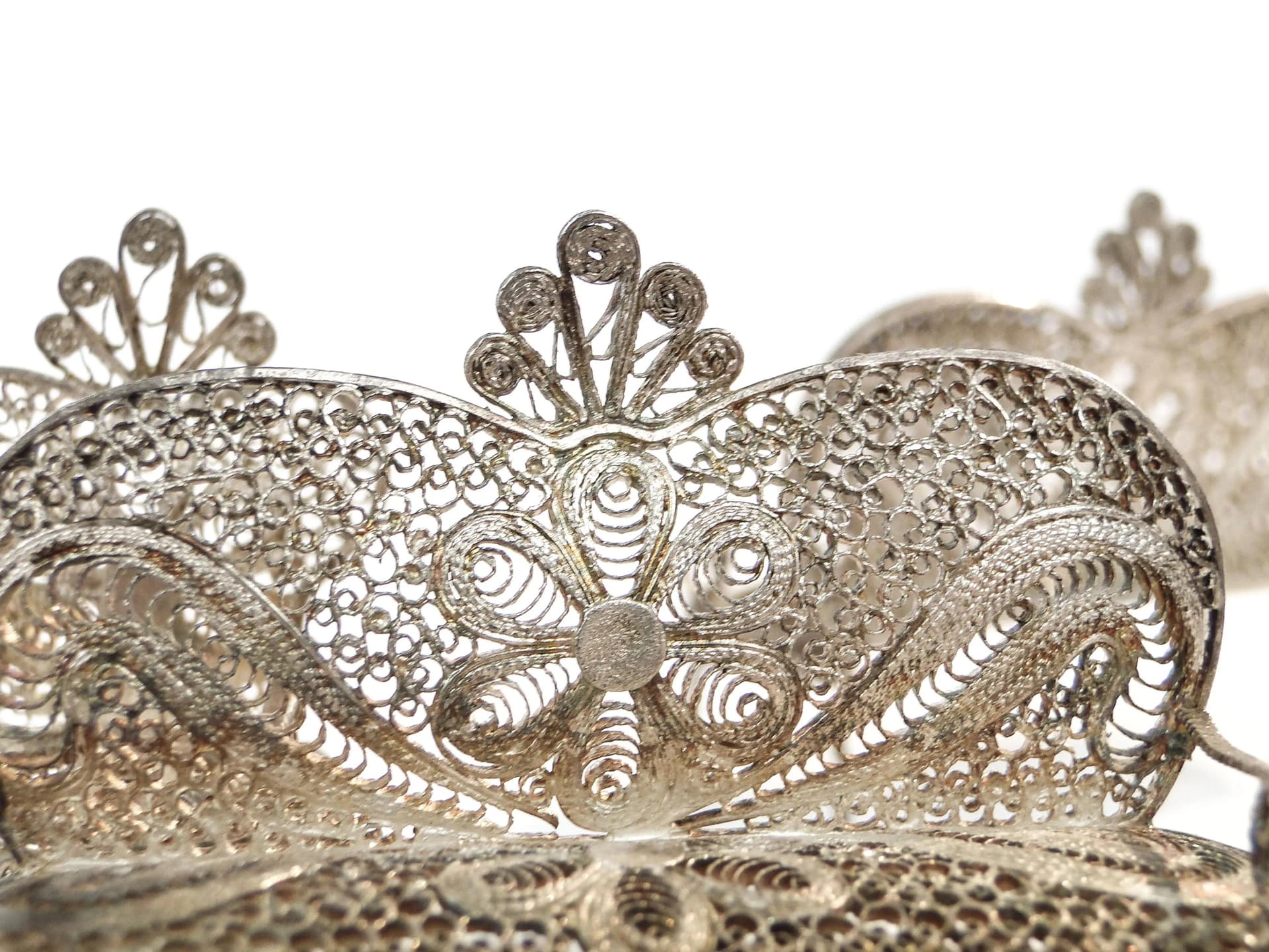 Komplet miniaturowych mebli salonowych, Ludwik Filip, srebro, filigran, Polska, początek XX w. - 26238