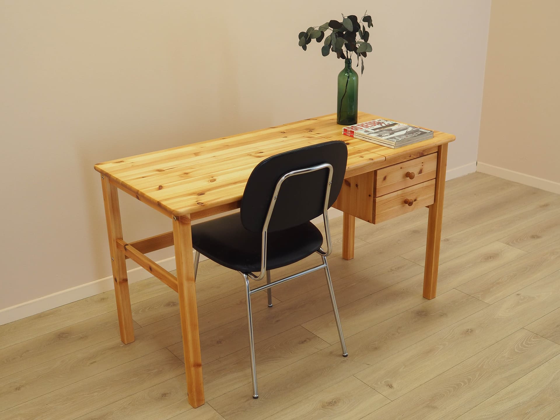 Desk, brown pine, Denmark, 1990s. - 356413