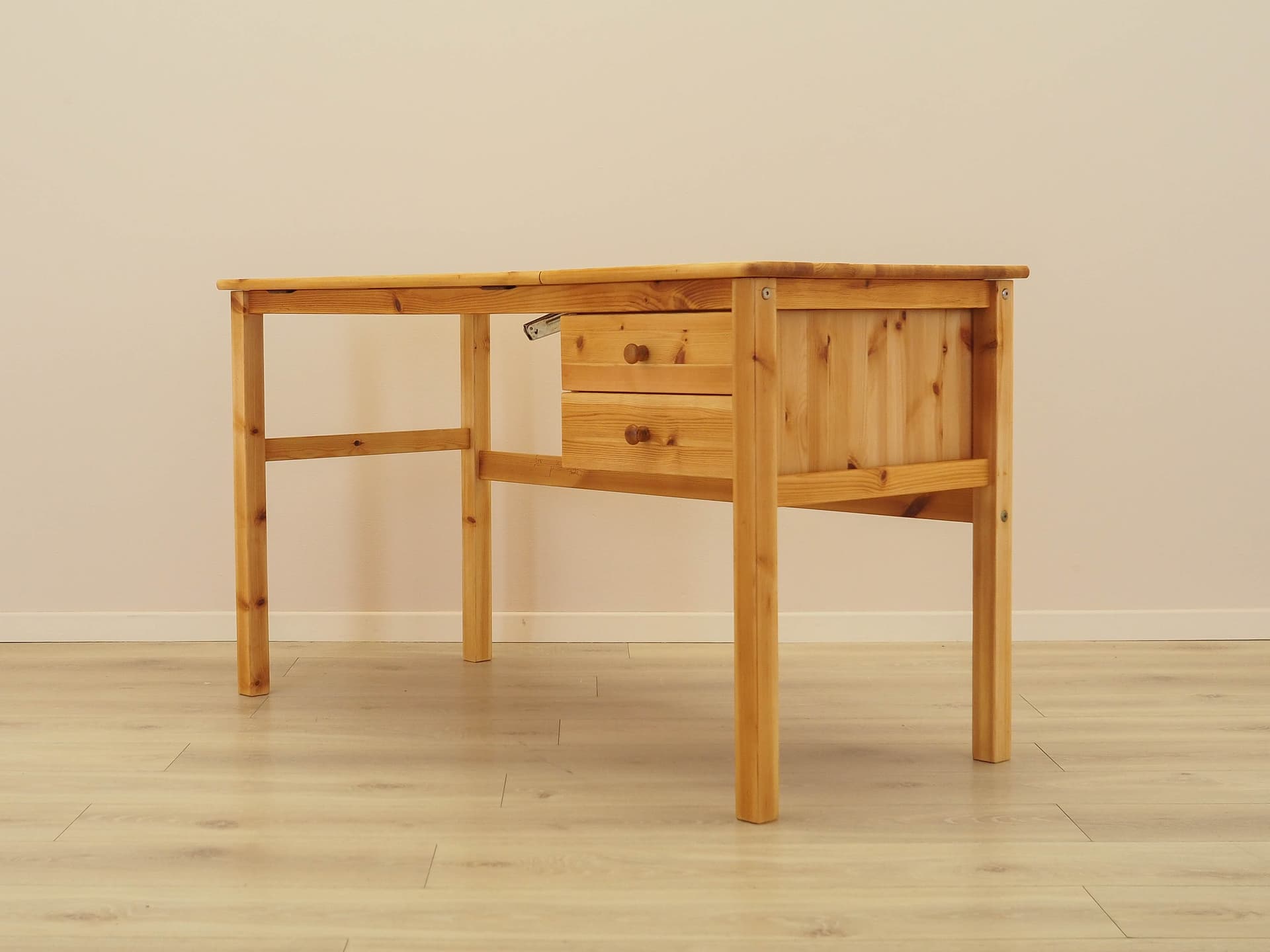 Desk, brown pine, Denmark, 1990s. - 356415