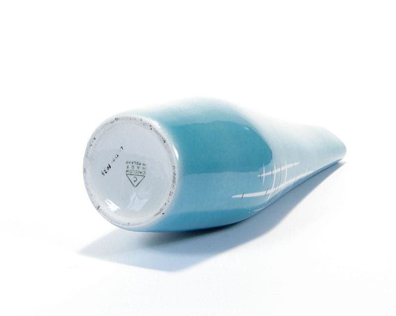 Wazon Wanda, porcelana niebieski biały, Ćmielów, Polska, lata 50. - 356460