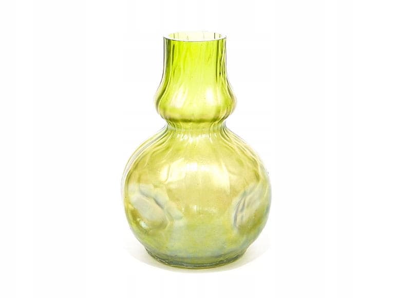 Wazon Rusticana, szkło zielono-żółte, Loetz, Czechy, XIX wiek - 356491