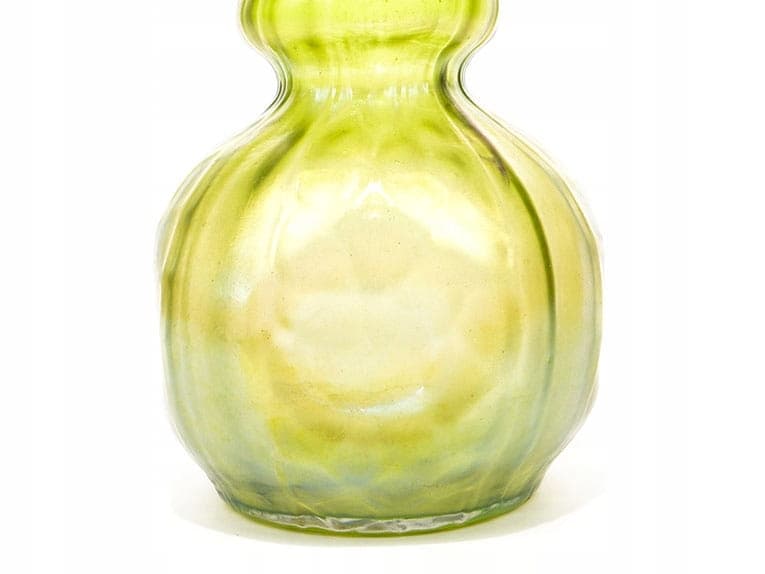 Wazon Rusticana, szkło zielono-żółte, Loetz, Czechy, XIX wiek - 356493
