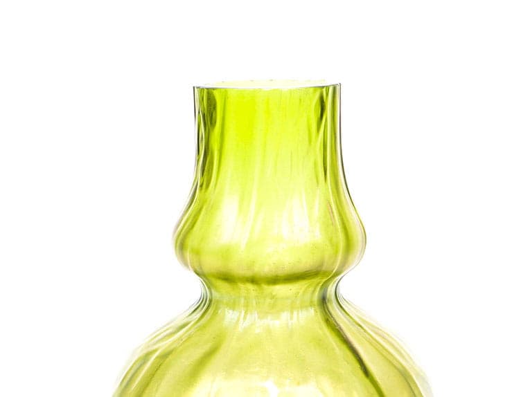 Wazon Rusticana, szkło zielono-żółte, Loetz, Czechy, XIX wiek - 356492