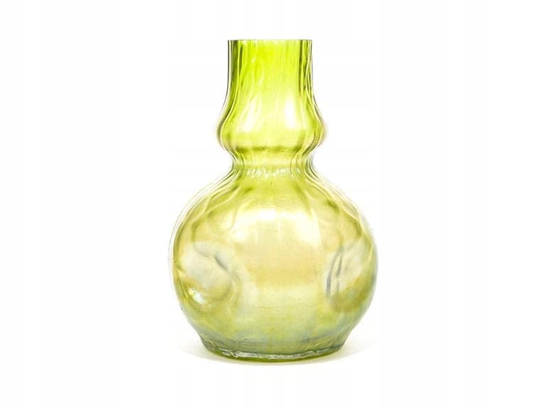 Wazon Rusticana, szkło zielono-żółte, Loetz, Czechy, XIX wiek - 356490