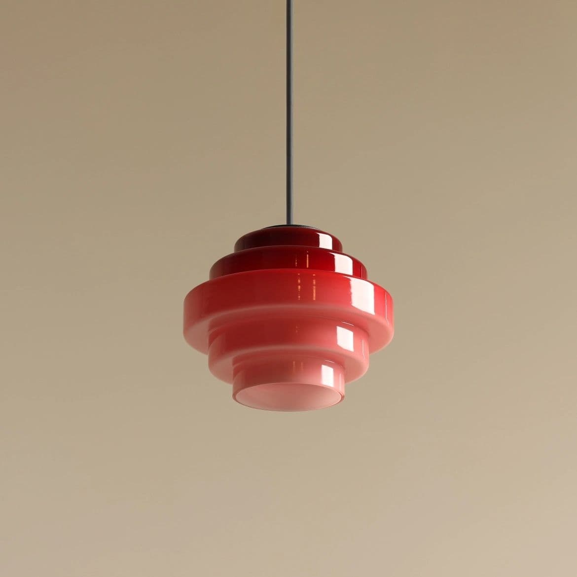 Lampa wisząca Filo różowa ⌀14, wys. 71 cm, Artera - 356552