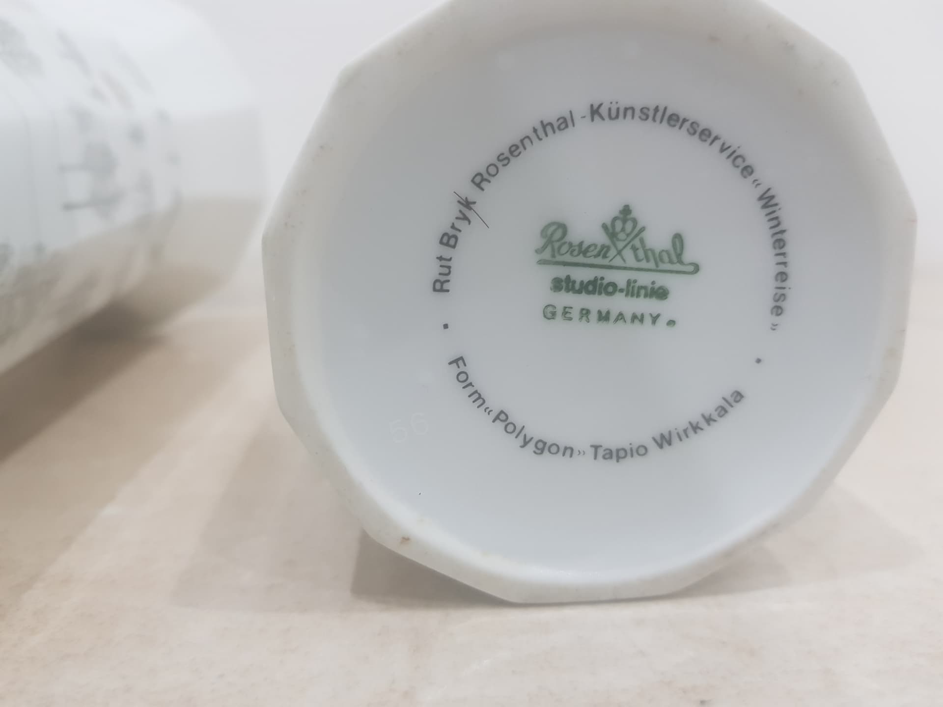 Zestaw trzech wazonów, porcelana biała, proj. T. Wirkkala, Rosenthal, Niemcy, lata 80. - 356591
