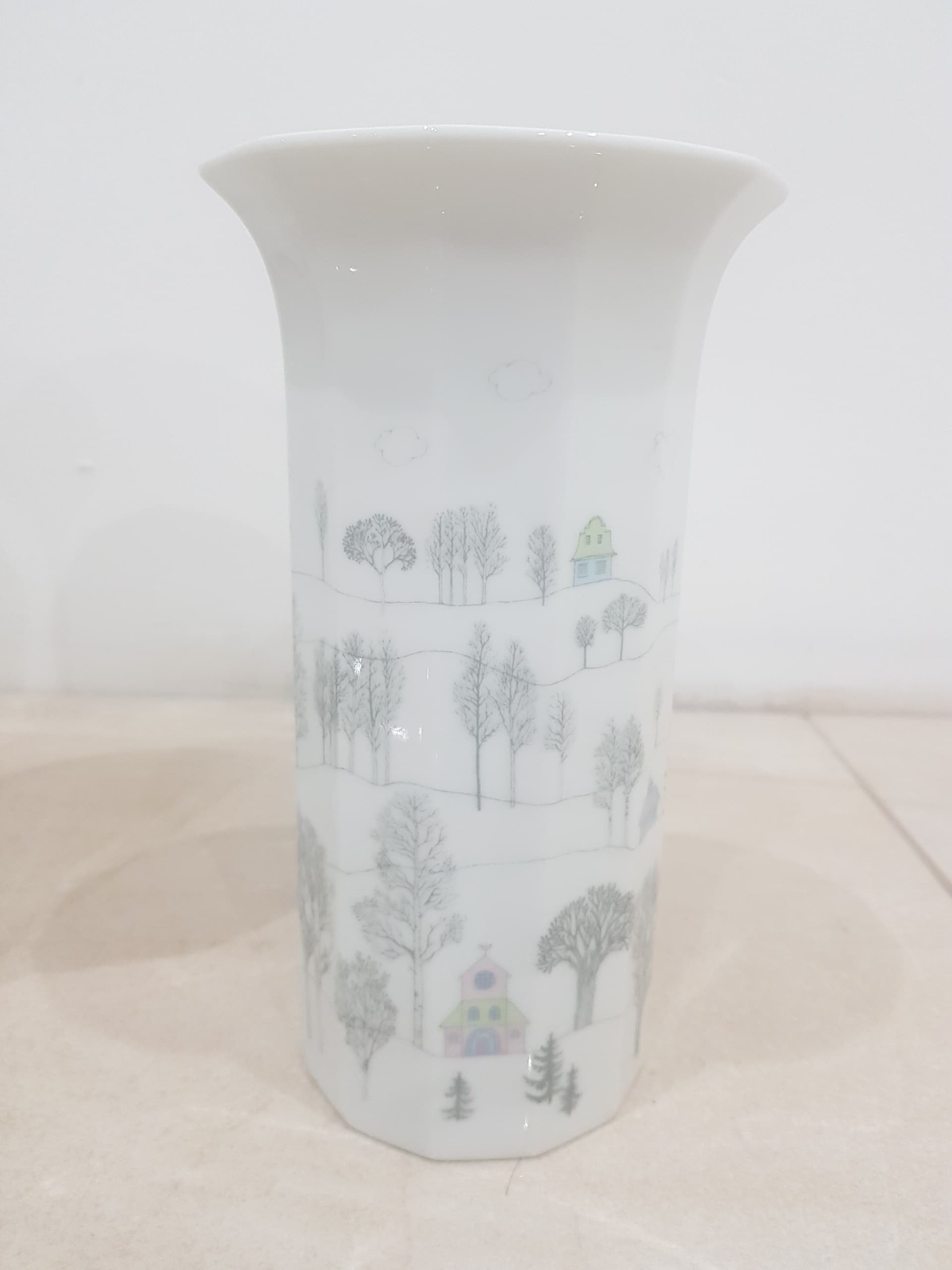 Zestaw trzech wazonów, porcelana biała, proj. T. Wirkkala, Rosenthal, Niemcy, lata 80. - 356584