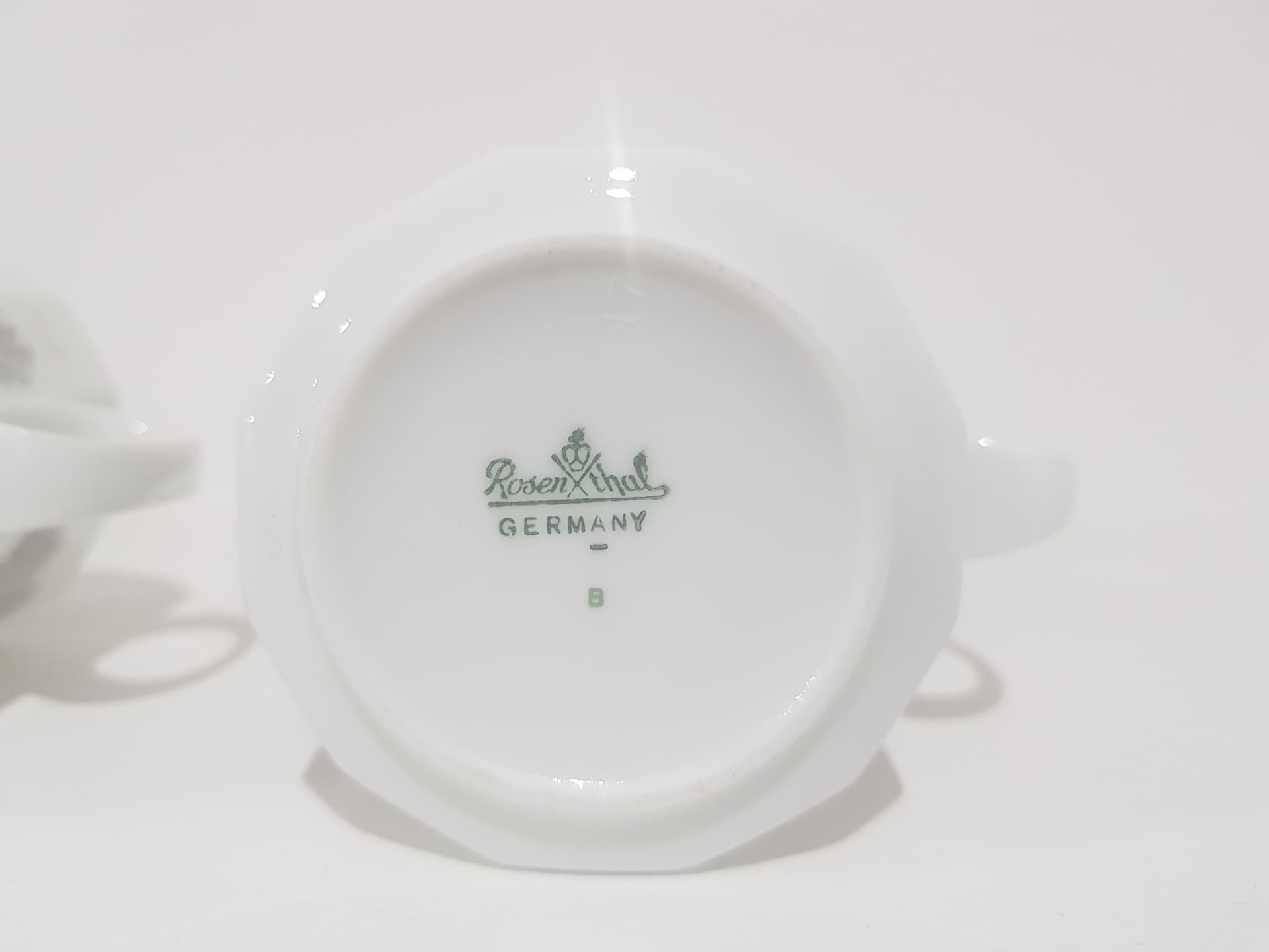 Para mleczników Winterreise, porcelana biała, proj. T. Wirkkala, Rosenthal, Niemcy, lata 80. - 356607